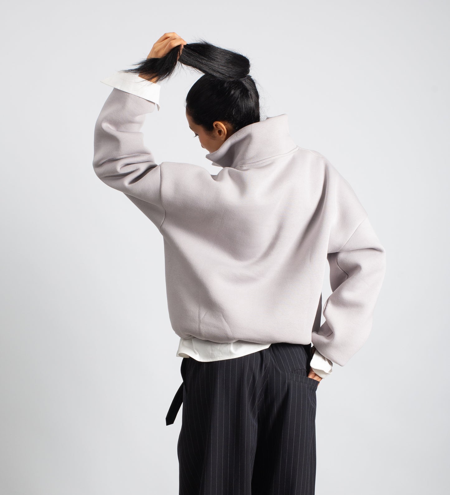 CRTV DEPT. BOXY HALF-ZIP – Gray