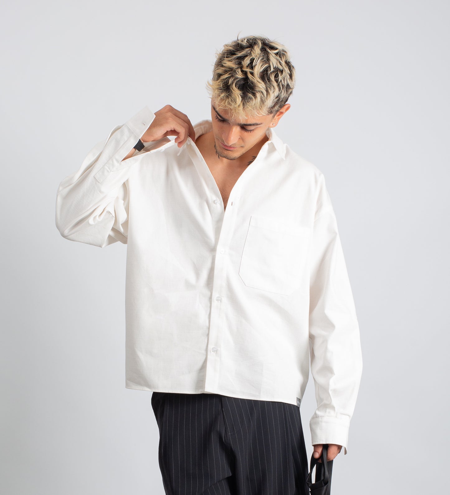 CRTV DEPT. HEAVYWEIGHT LINEN SHIRT – Off White