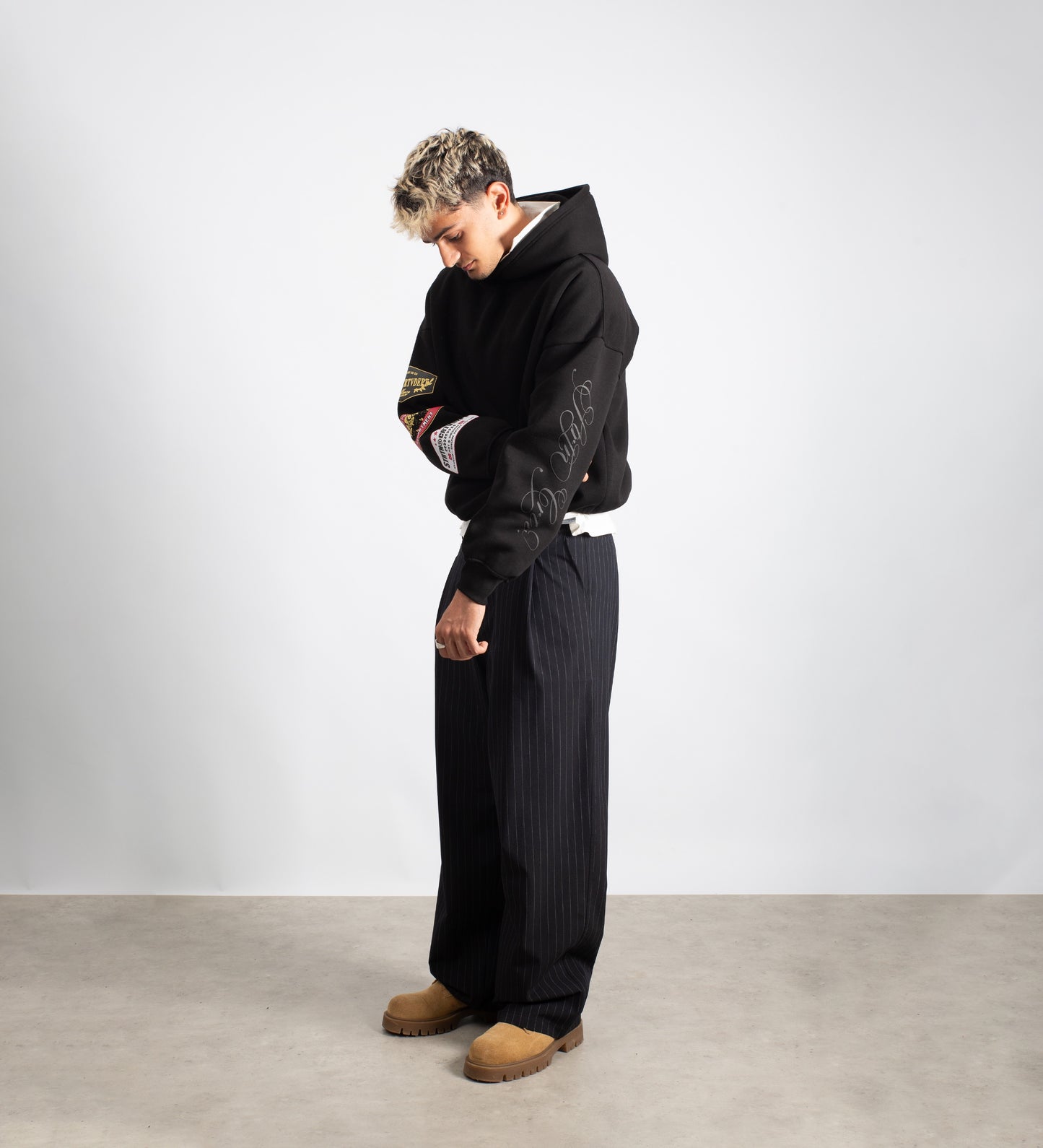STRTN® CRTV DEPT. BOXY HOODIE – Black