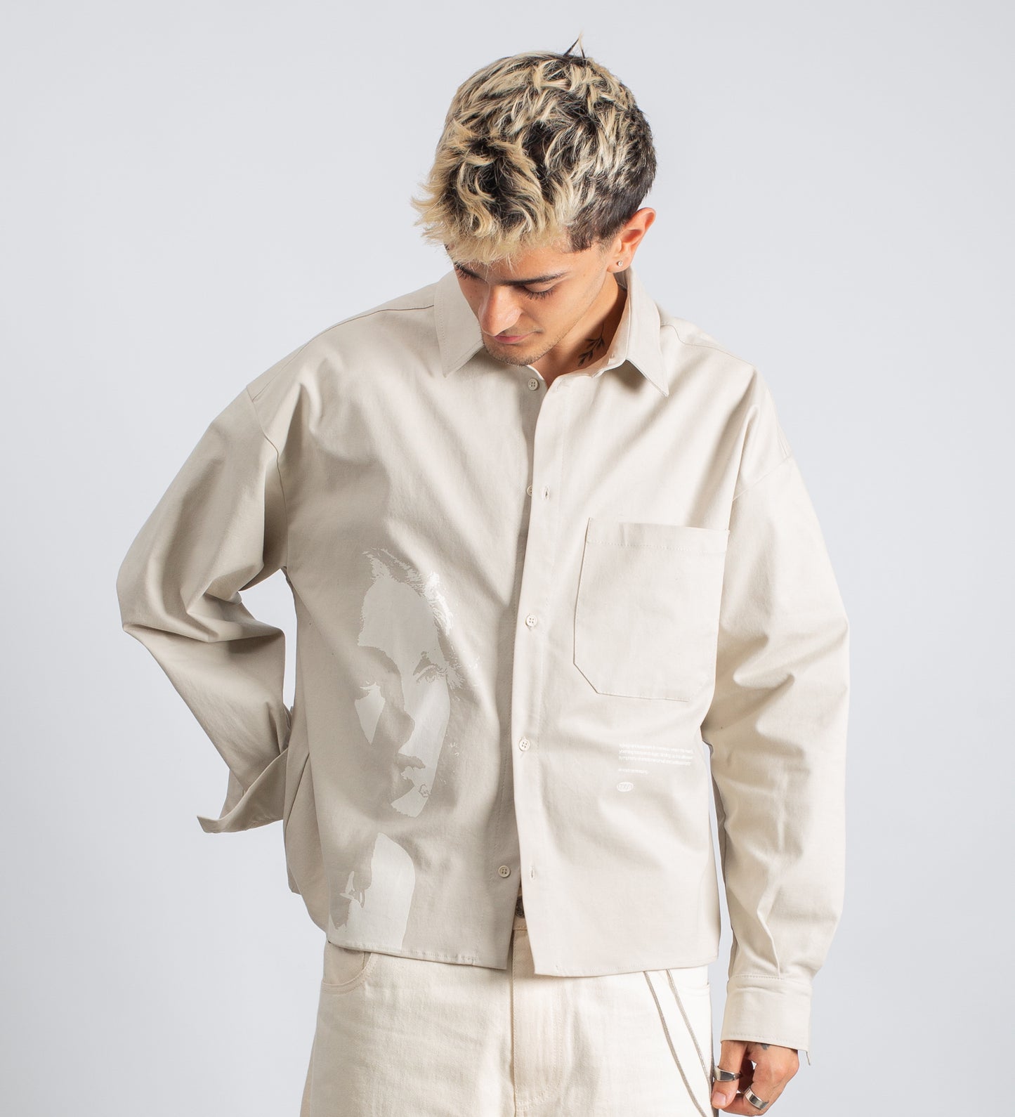 REMINISCING HEAVYWEIGHT SHIRT – Light Greige