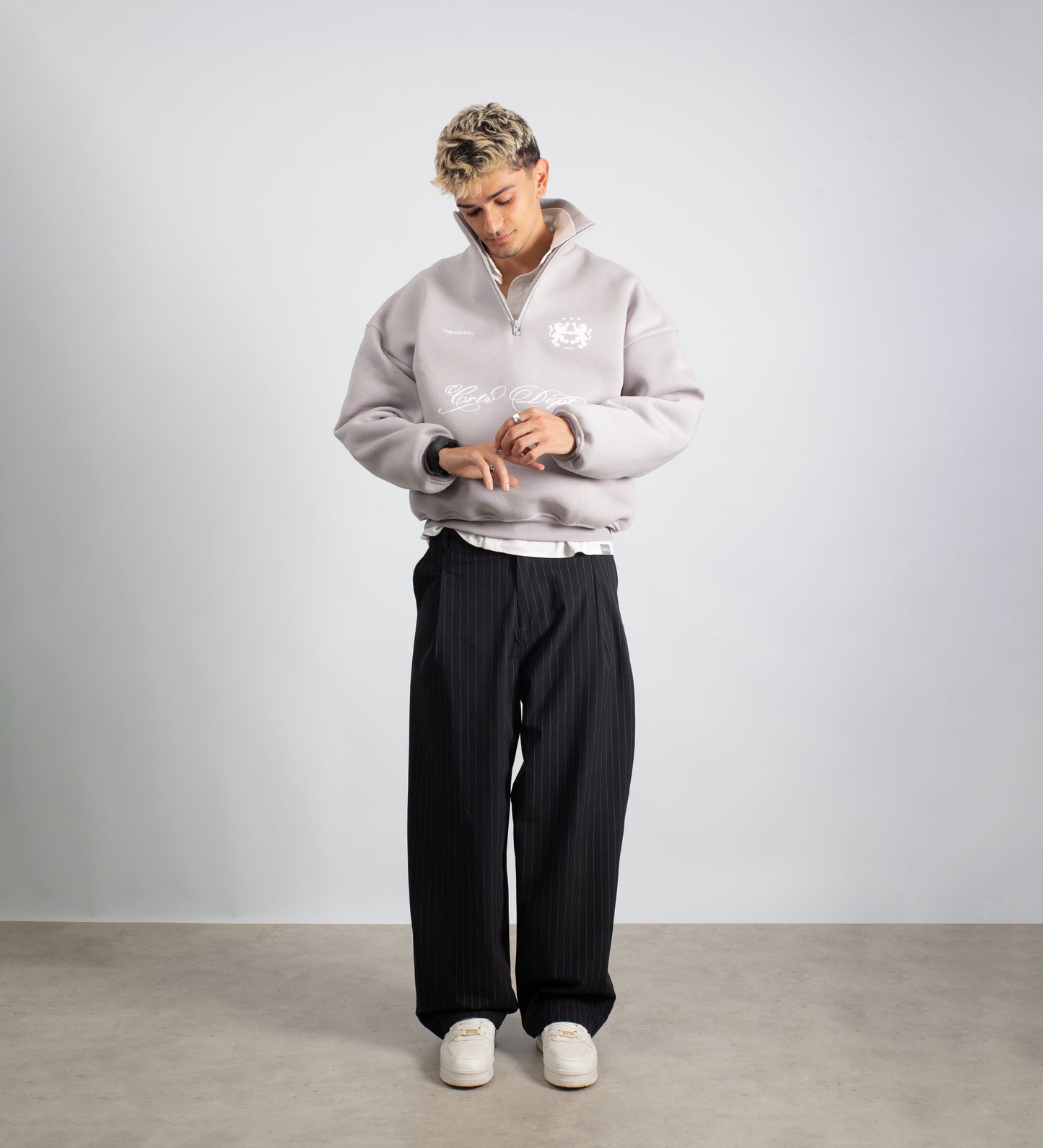 CRTV DEPT. BOXY HALF-ZIP – Gray