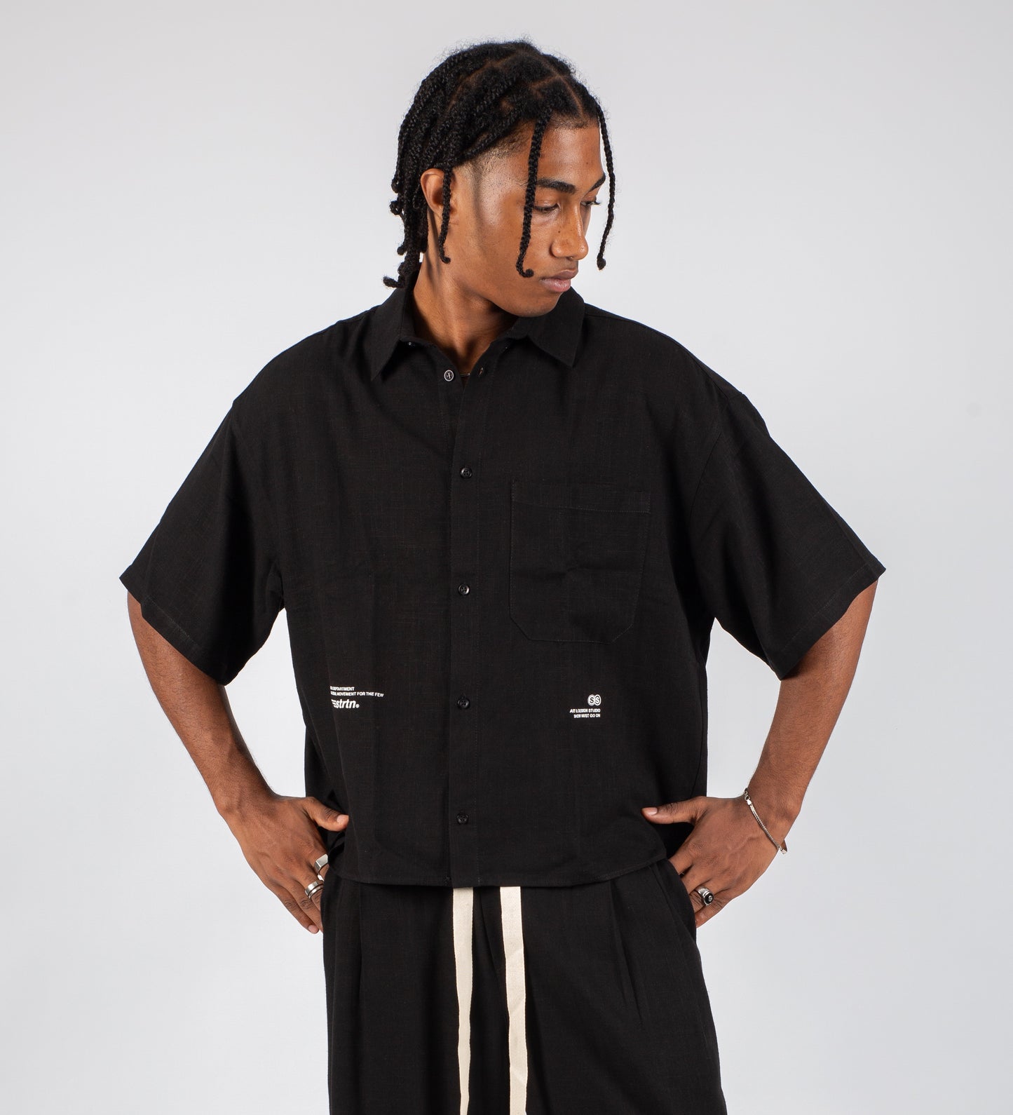 FOR THE FEW LINEN SHIRT – Black