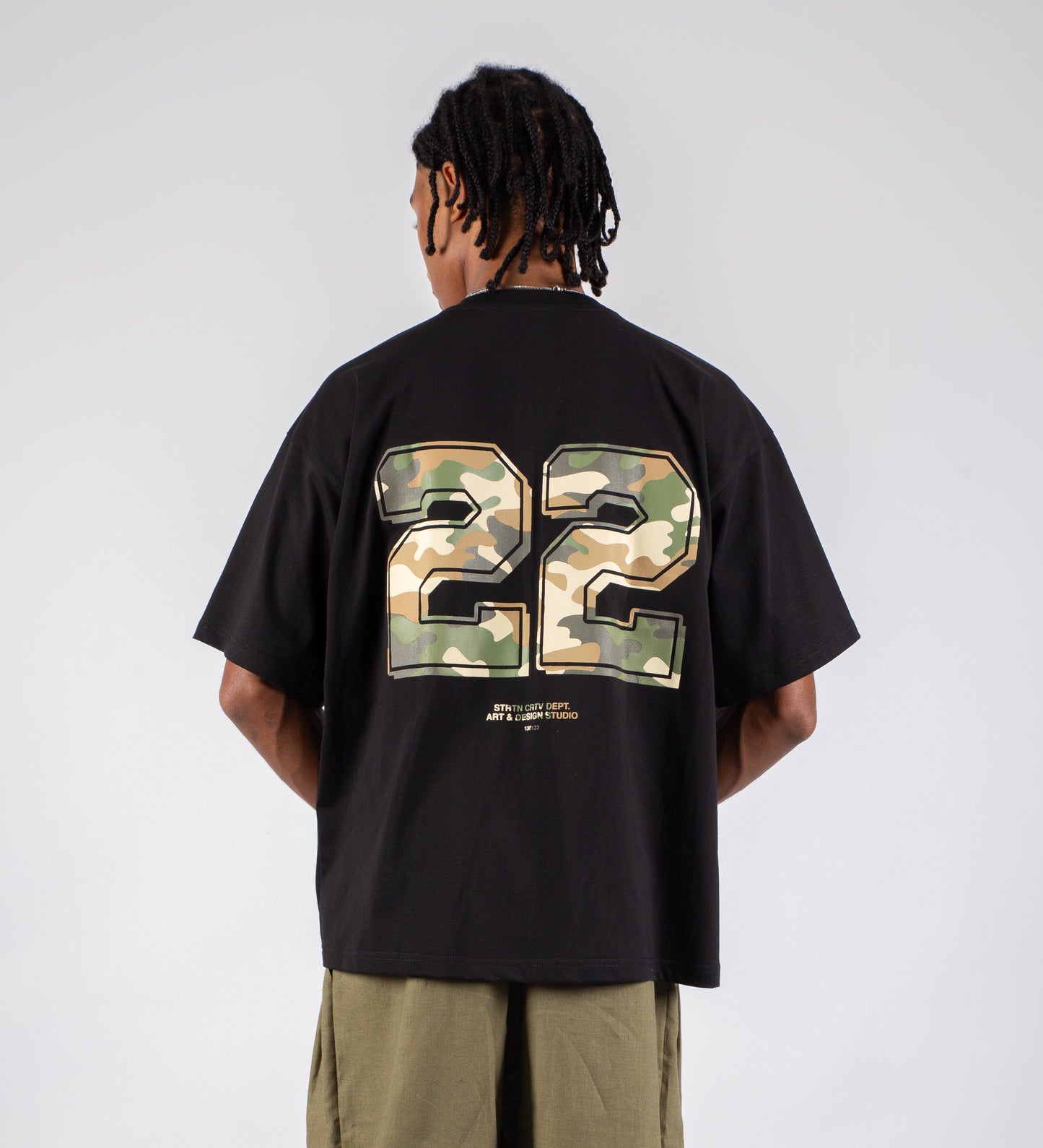 CRTV DEPT. ARMY T-SHIRT – Black