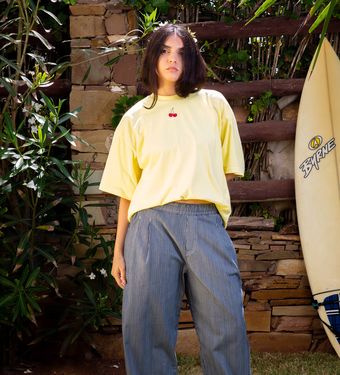 CRTV DEPT. CHERRIES T-SHIRT – Soft Lemon