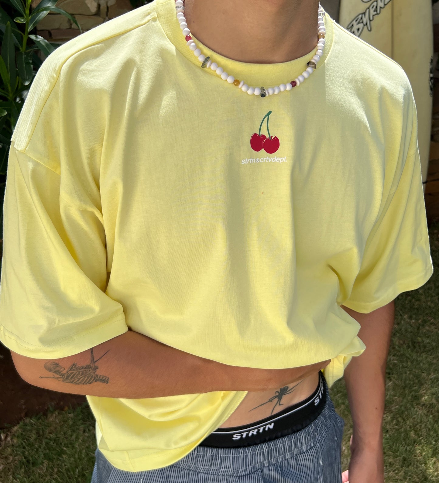 CRTV DEPT. CHERRIES T-SHIRT – Soft Lemon