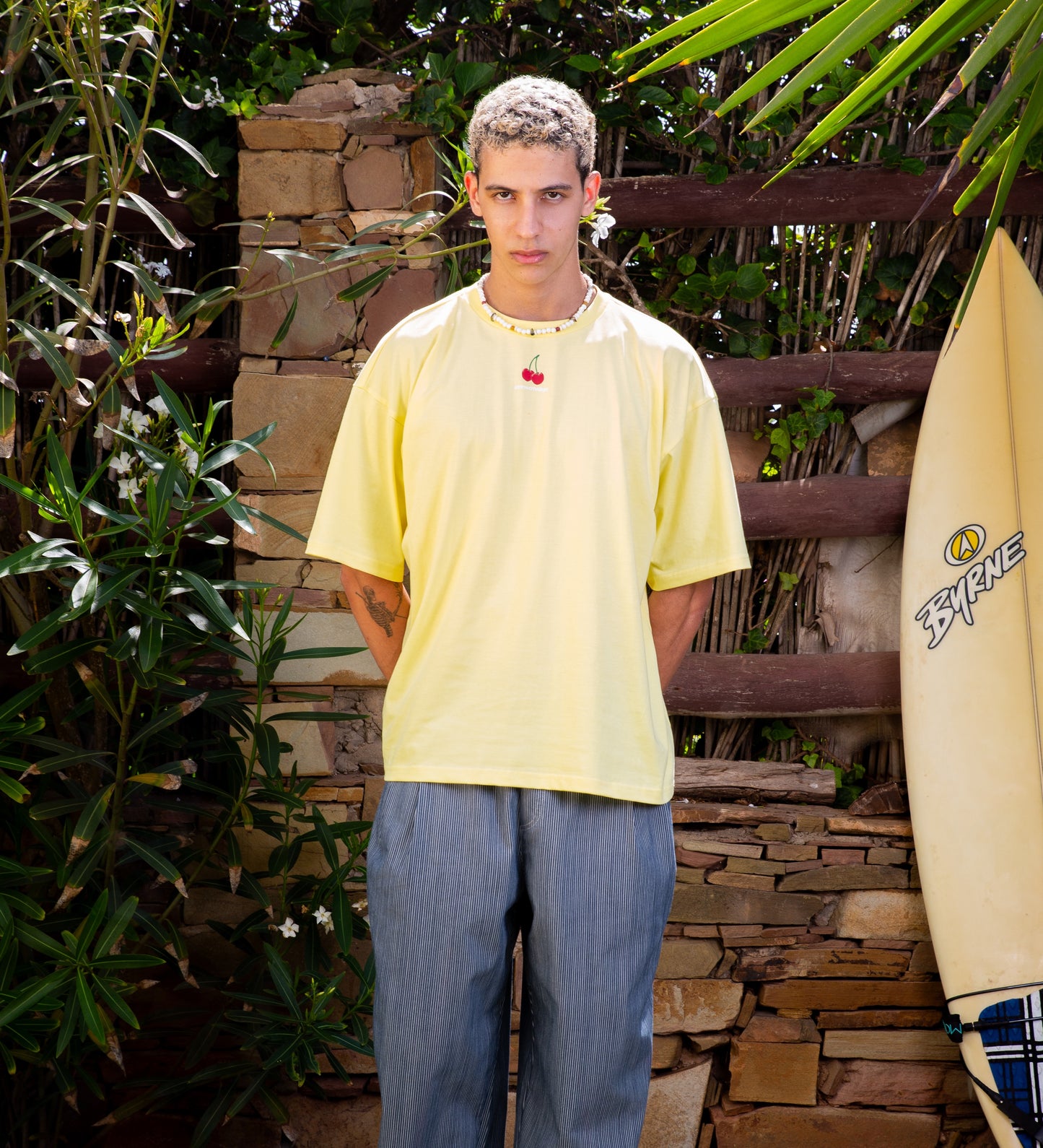 CRTV DEPT. CHERRIES T-SHIRT – Soft Lemon