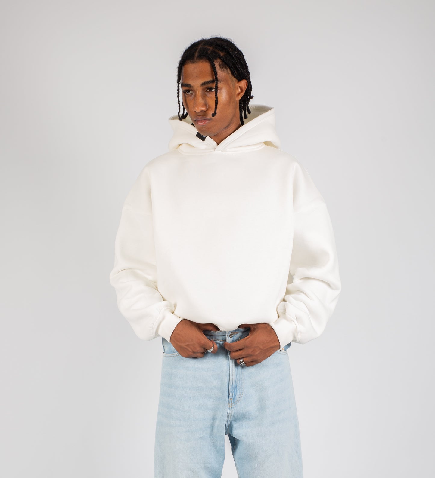 CRTV DEPT. MOGUL BOXY HOODIE – White