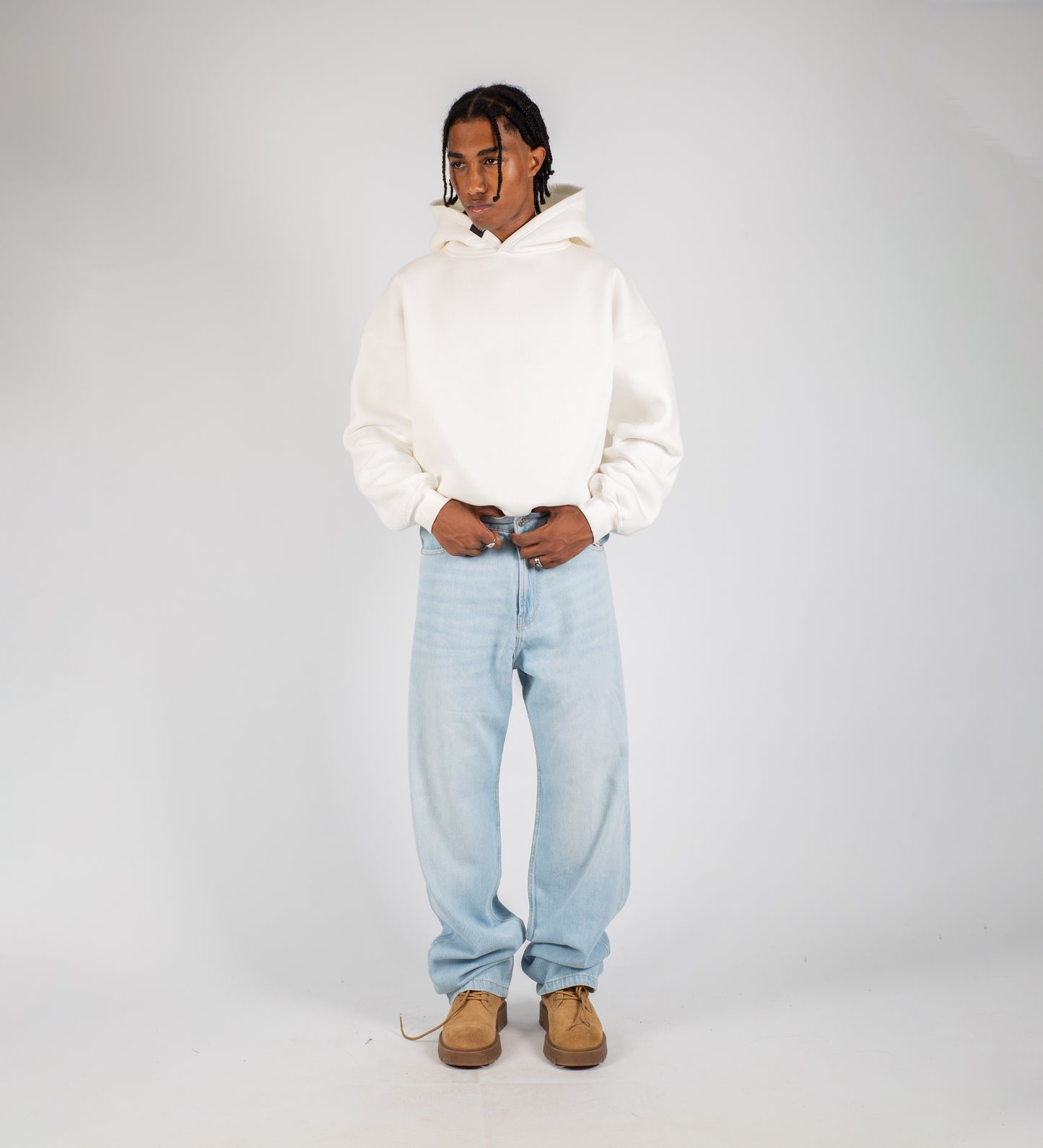 CRTV DEPT. MOGUL BOXY HOODIE – White
