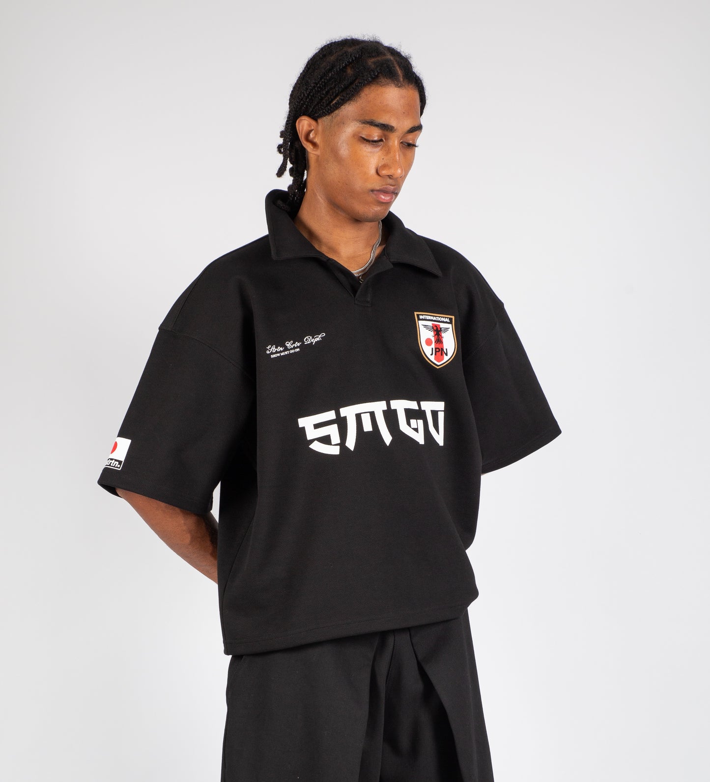 CRTV DEPT. JAPAN HEAVYWEIGHT PIQUE POLO – Black