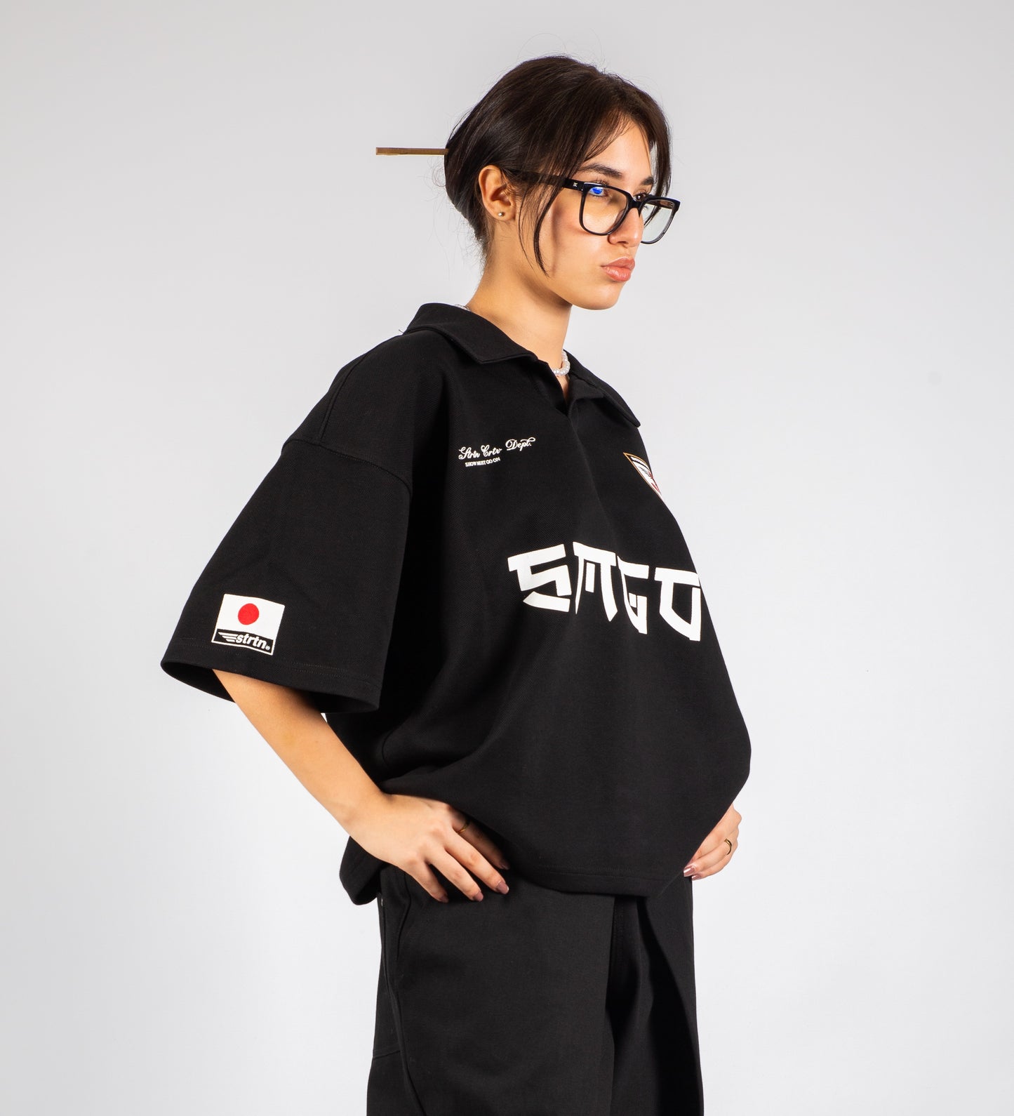 CRTV DEPT. JAPAN HEAVYWEIGHT PIQUE POLO – Black
