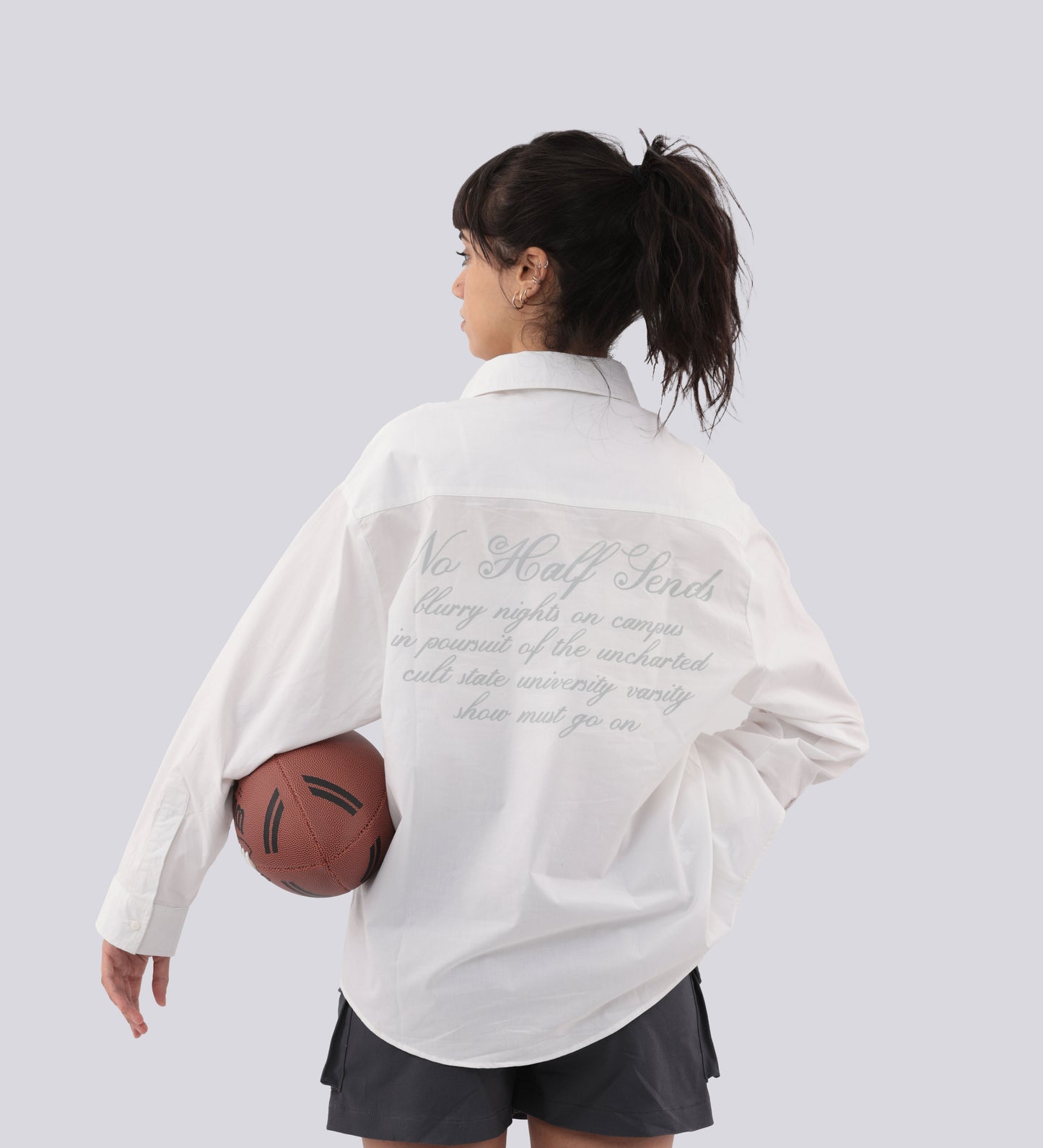 BLURRY NIGHTS WOMEN'S SHIRT – White