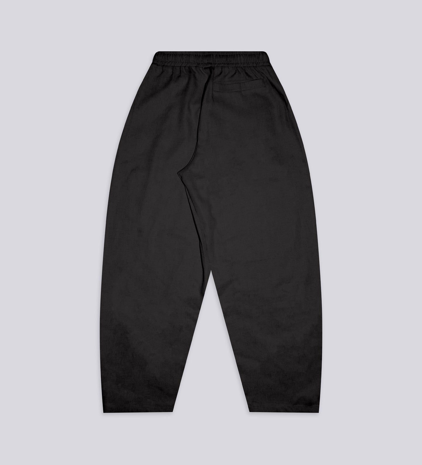 PLEATED BAGGY LINEN PANTS – Onyx
