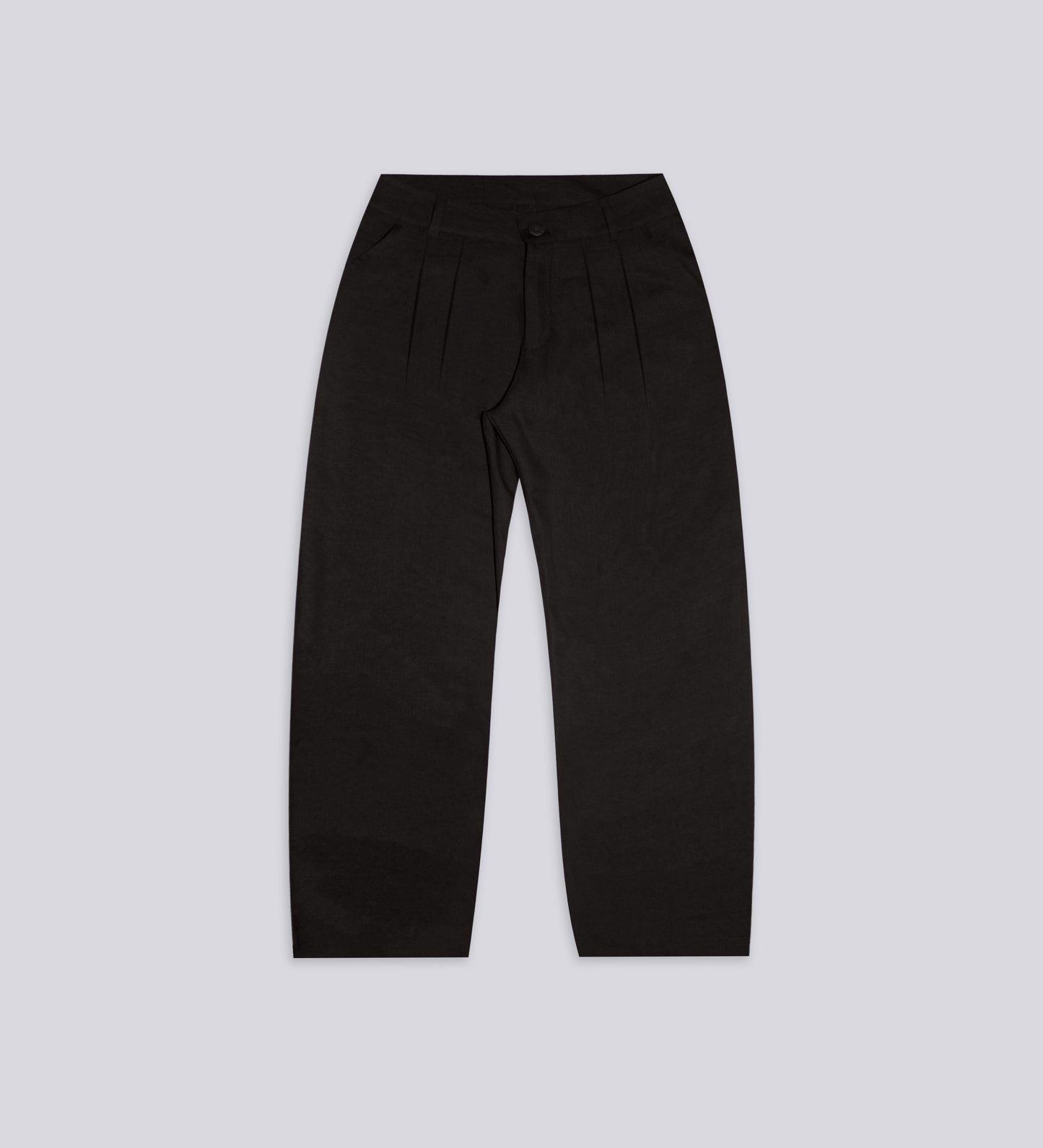 PANTALON PLISSÉ BAGGY SUR MESURE – Noir