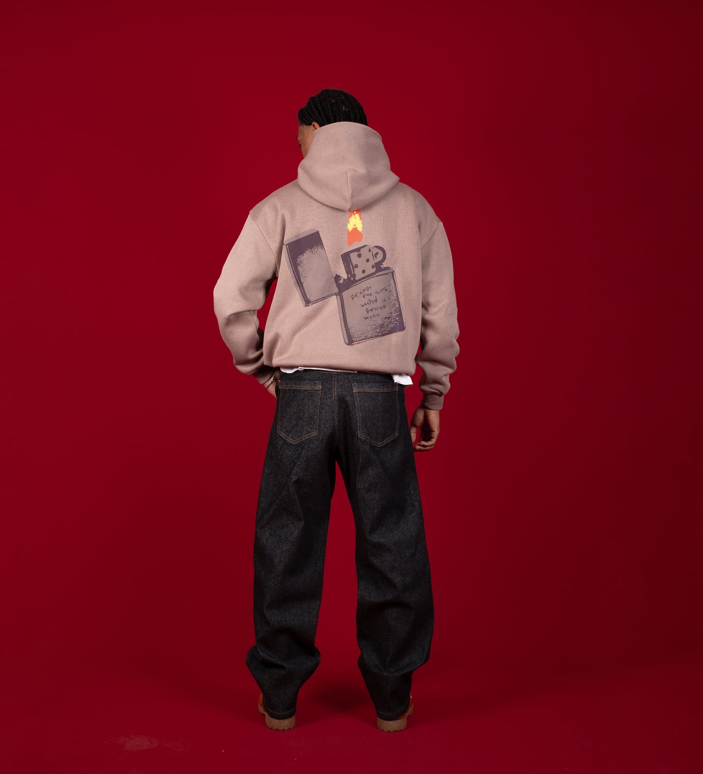 Sweat à capuche Regret Burns – Tabac clair