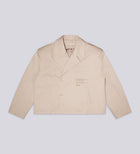 DISTRESSED CROPPED TRENCH COAT – Beige