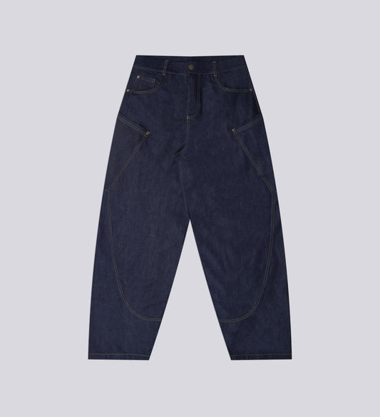 CRTV DEPT. RAW BAGGY DENIM – Blue