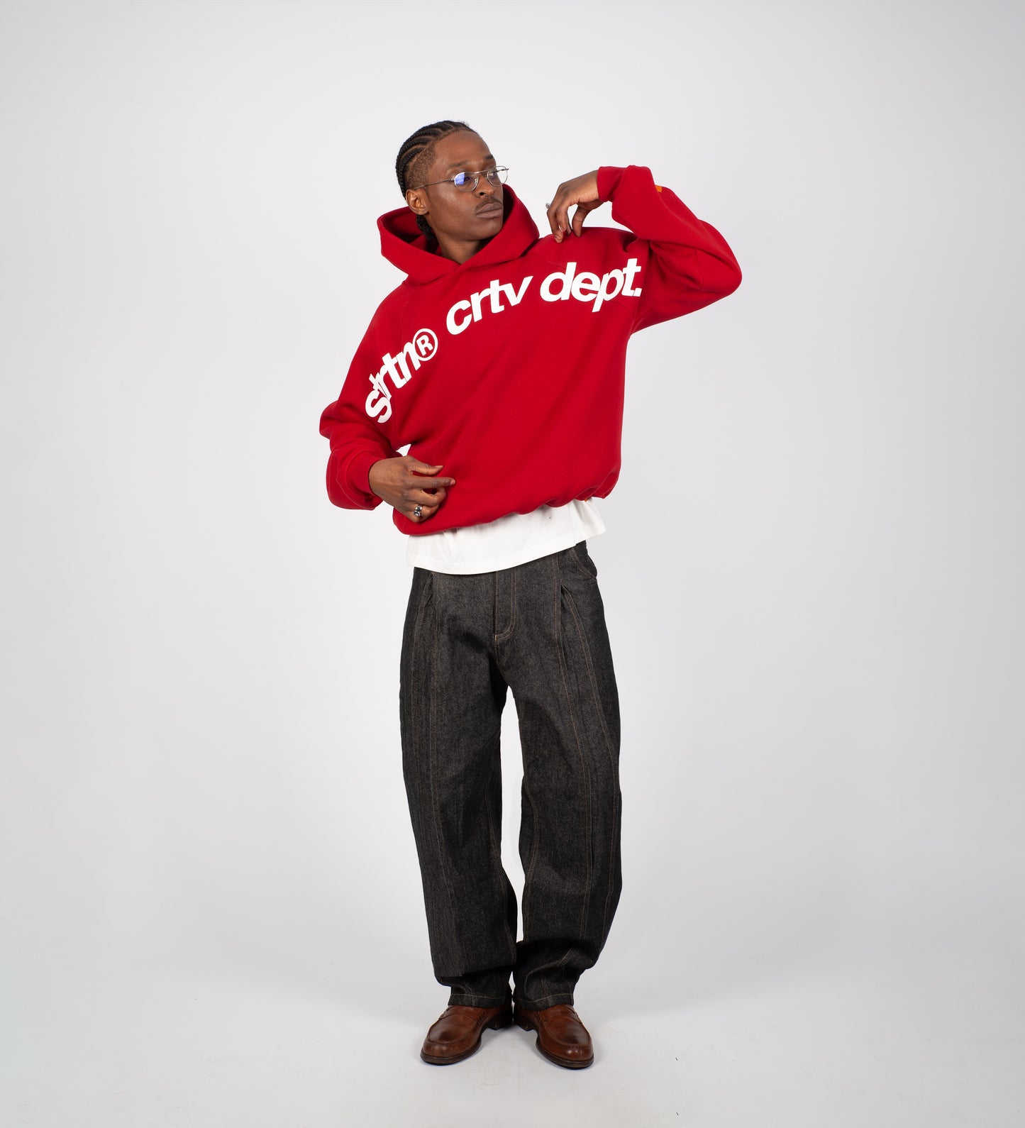 Sweat à capuche STRTN CRTV DEPT. — Rouge