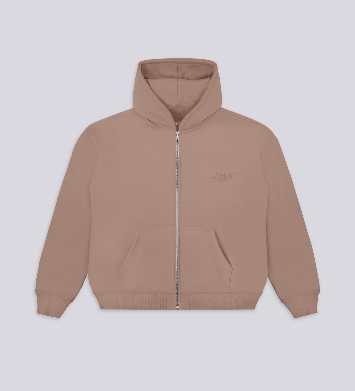 STRTN ZIP-UP HOODIE – Light Tobacco