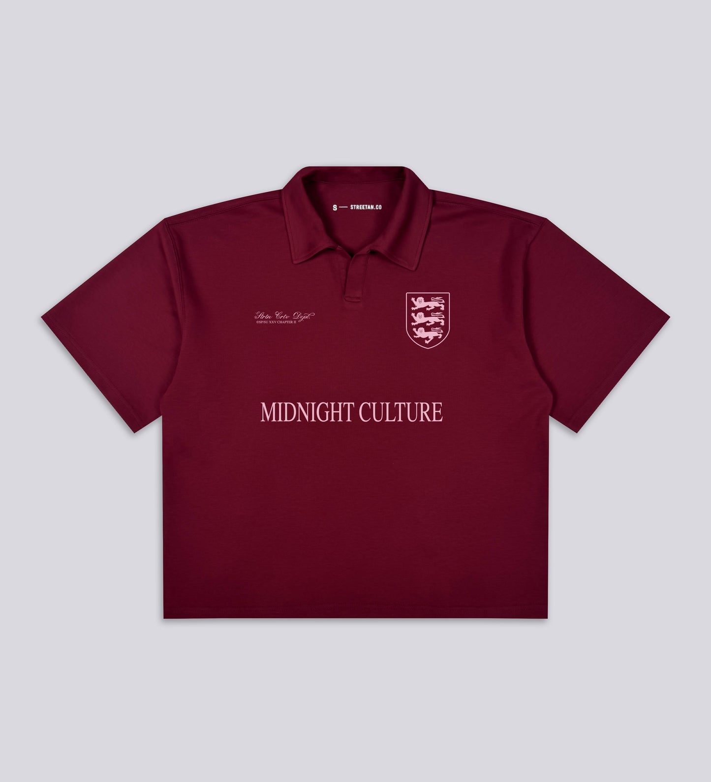MIDNIGHT CULTURE BOXY HEAVYWEIGHT POLO – Burgundy