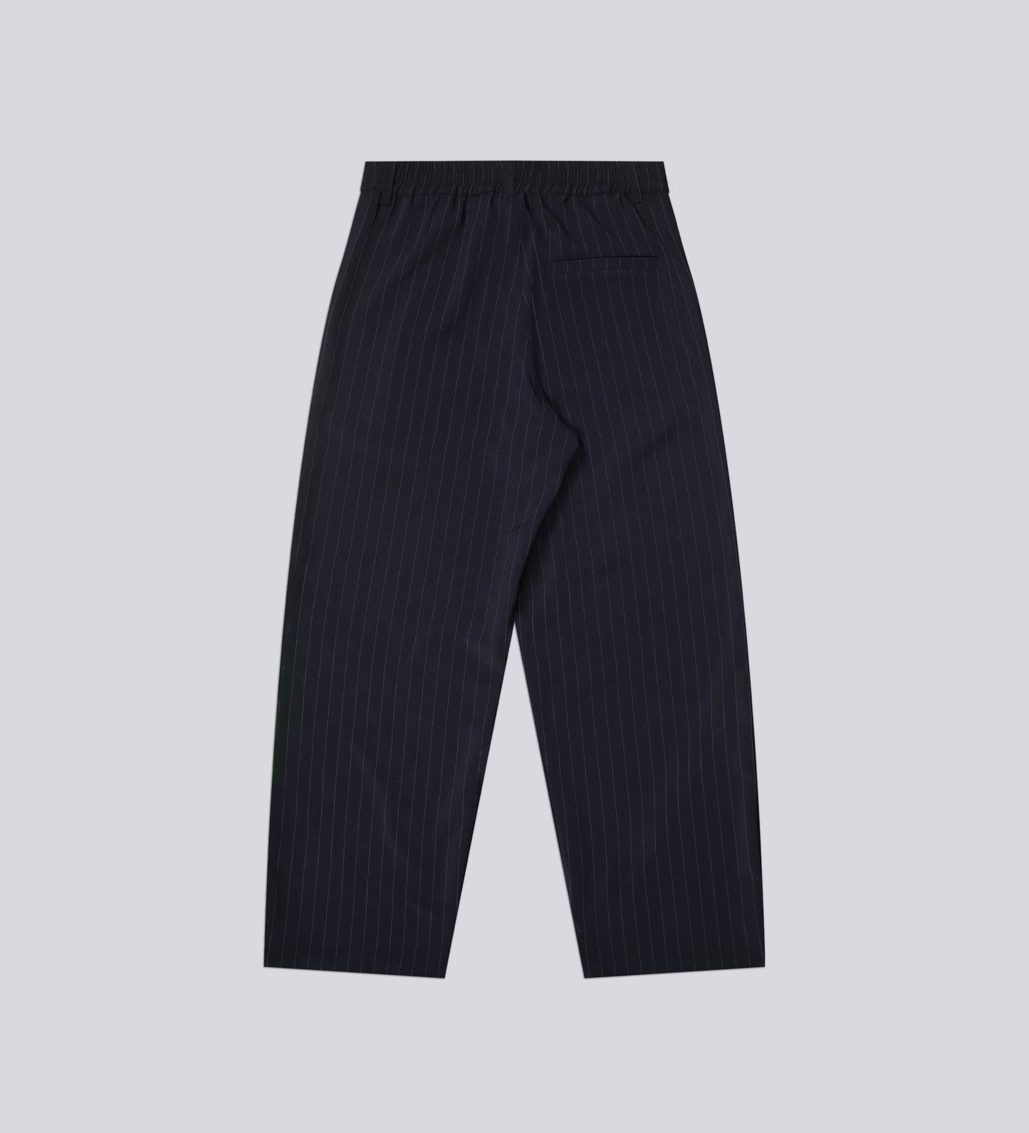 PINSTRIPE PLEATED TROUSERS – Black