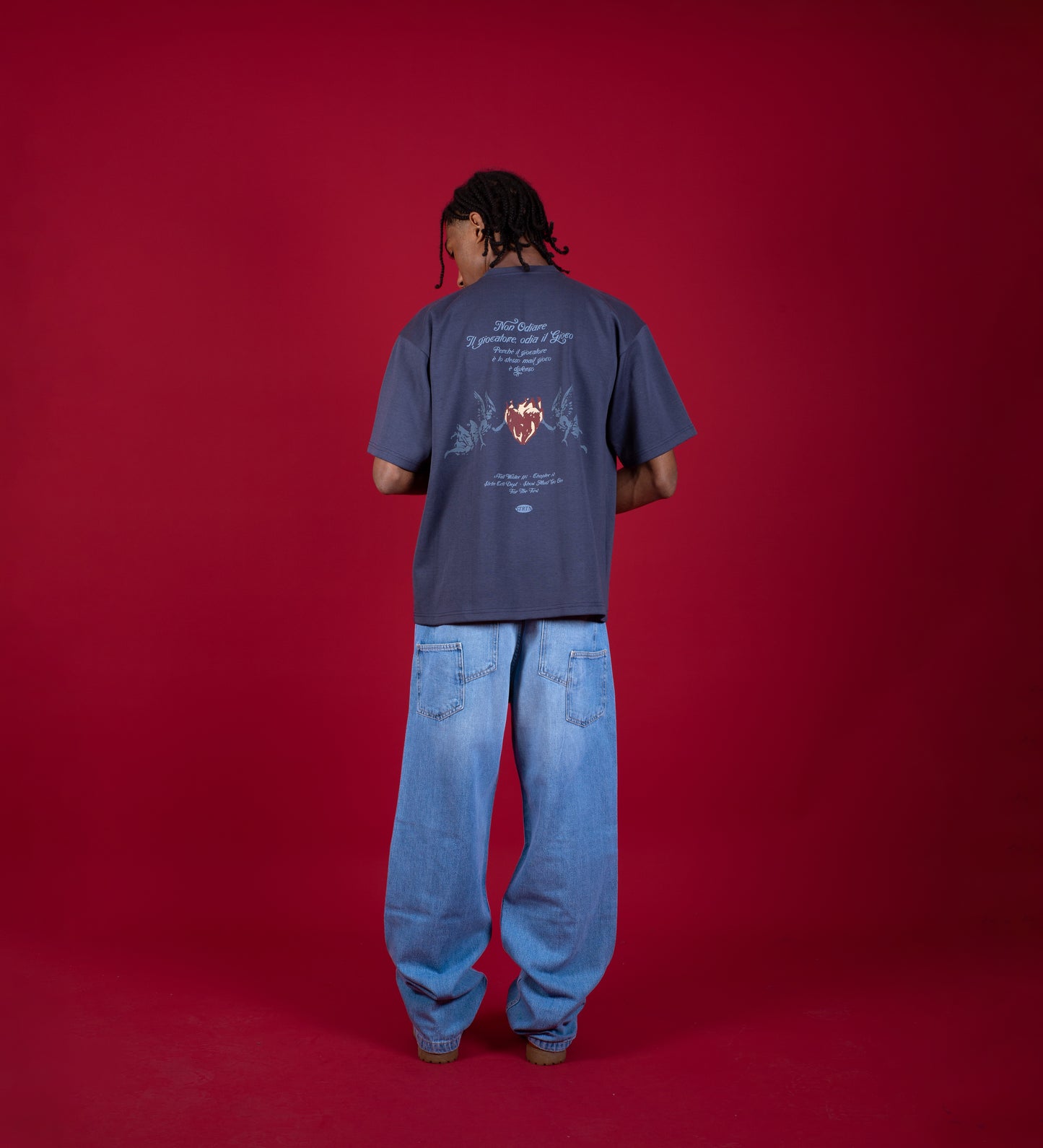 T-SHIRT LOURD ODIA IL GIOCO – Gris foncé