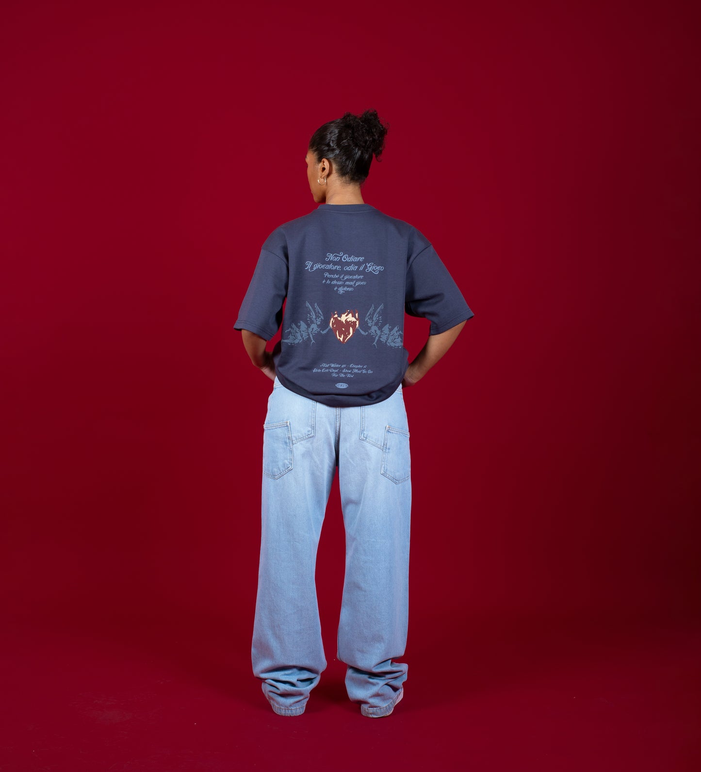 T-SHIRT LOURD ODIA IL GIOCO – Gris foncé