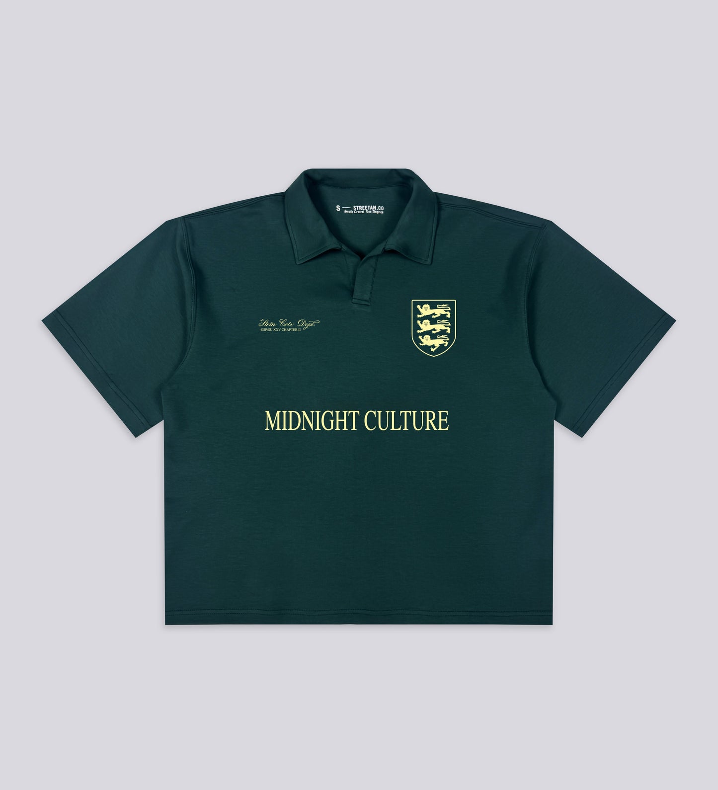 MIDNIGHT CULTURE BOXY HEAVYWEIGHT POLO – Pine Green