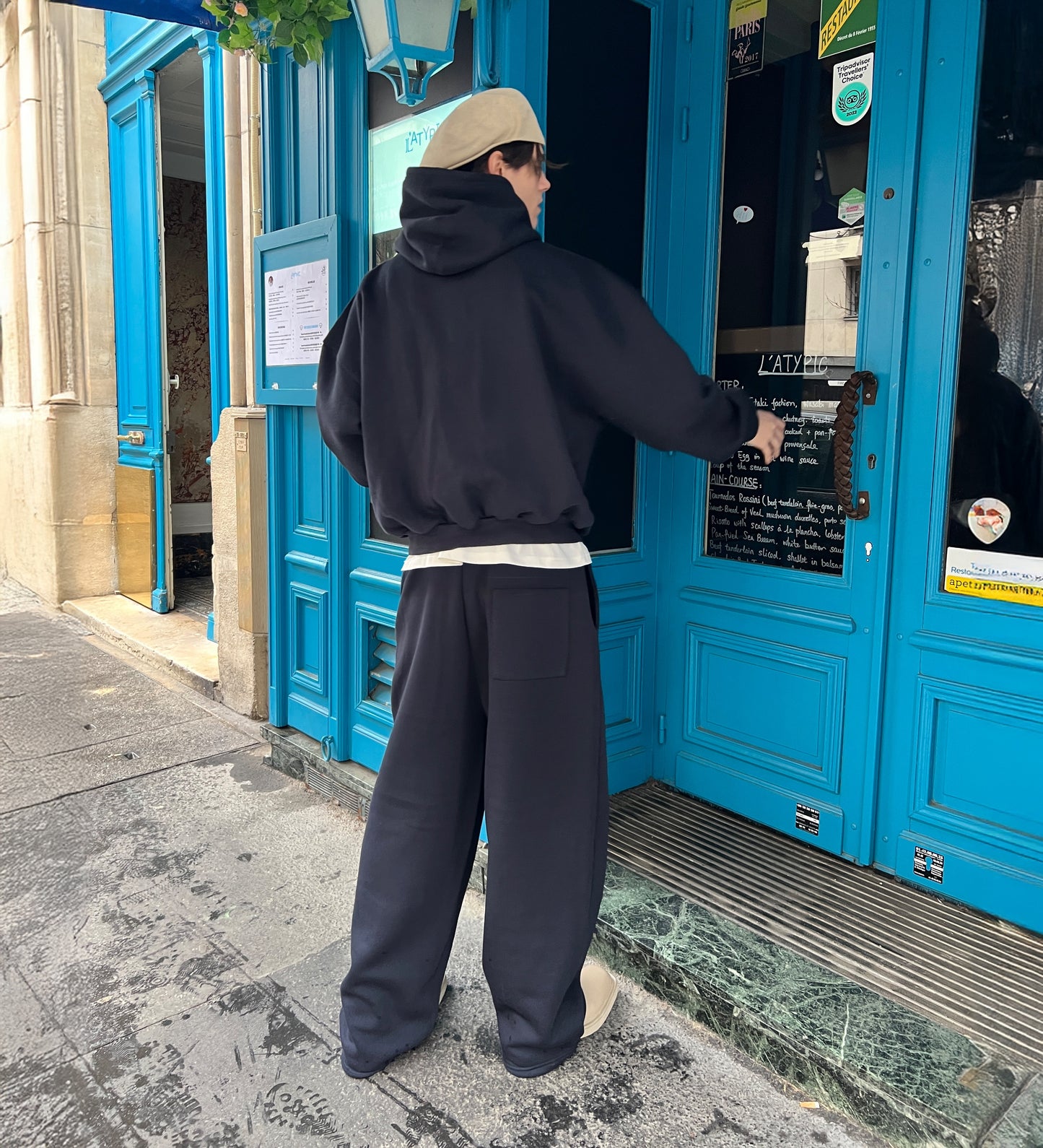 Pantalon de survêtement ample Strtn – Bleu marine