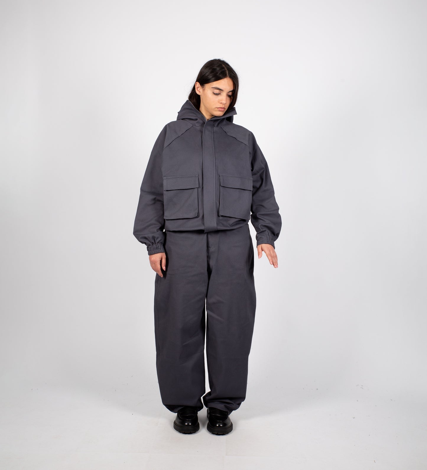 SIGNATURE SET BAGGY PANTS – Charcoal