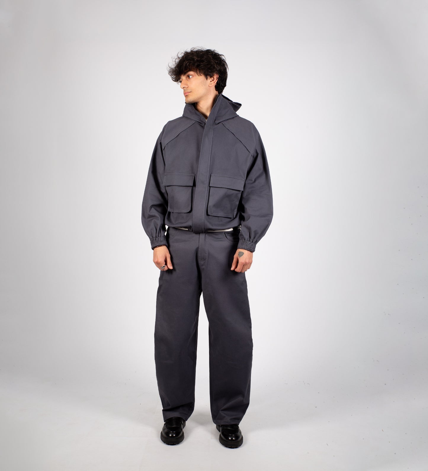 SIGNATURE SET BAGGY PANTS – Charcoal