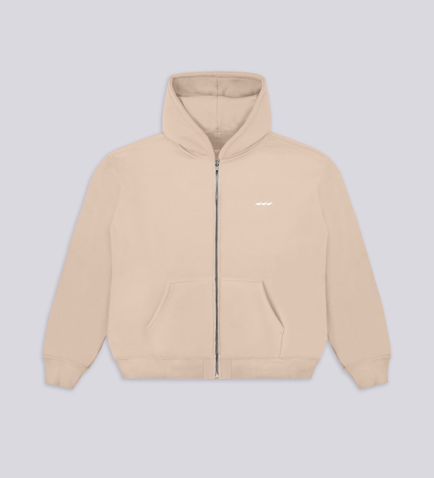 STRTN ZIP-UP HOODIE – Beige