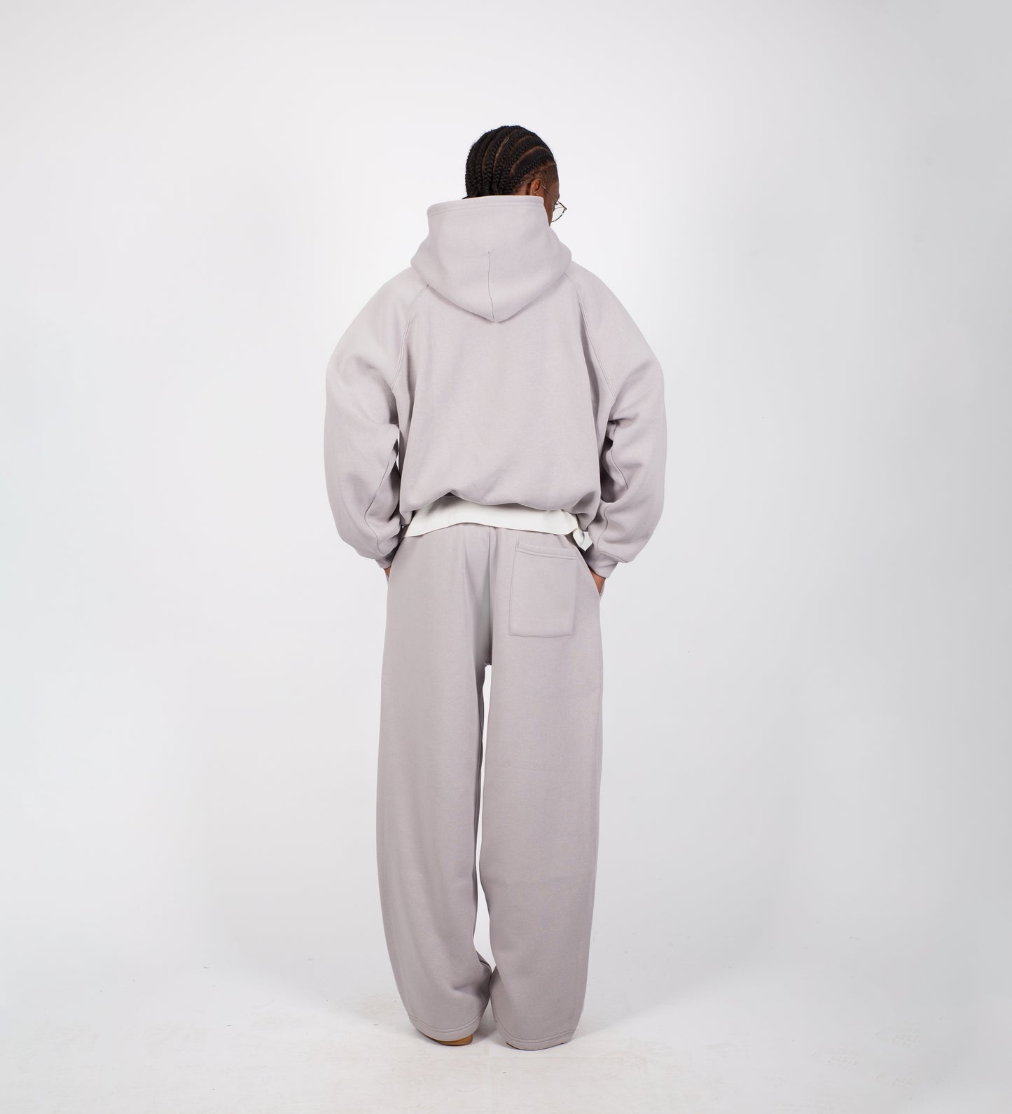 STRTN RAGLAN ZIP-UP HOODIE – Light Gray