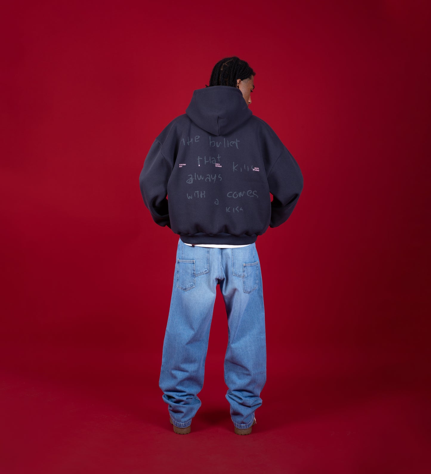 Sweat à capuche zippé BULLET - Gris foncé