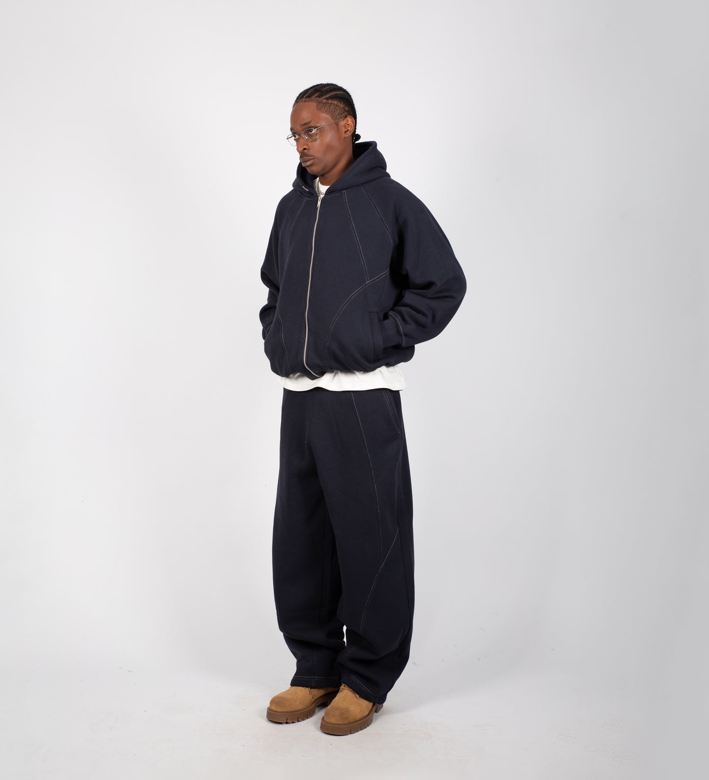 OUTLAW SET ZIP-UP HOODIE - Dark Navy