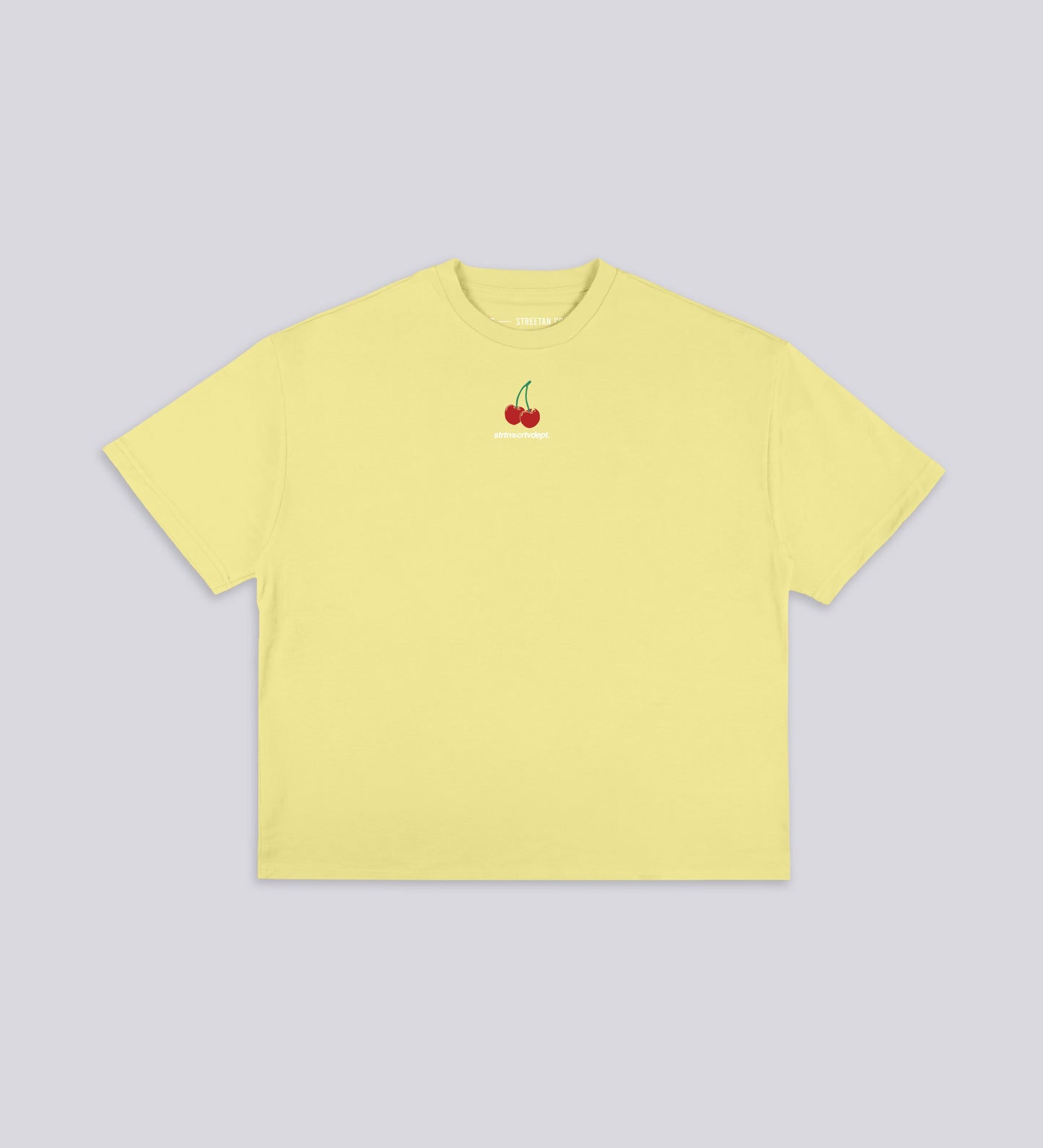 CRTV DEPT. CHERRIES T-SHIRT – Soft Lemon