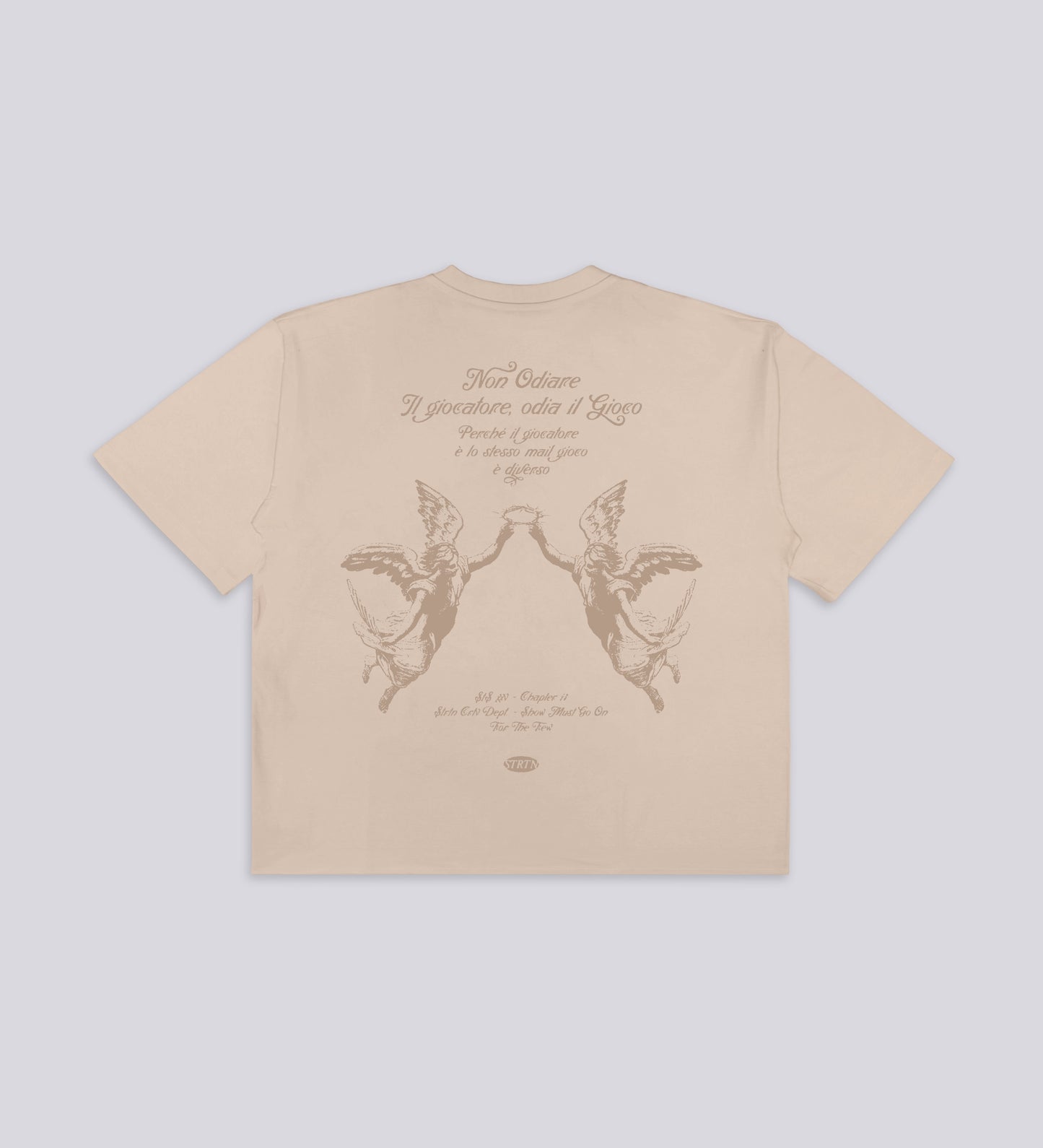 ODIA IL GIOCO V2 BOXY HEAVYWEIGHT T-SHIRT – Cream