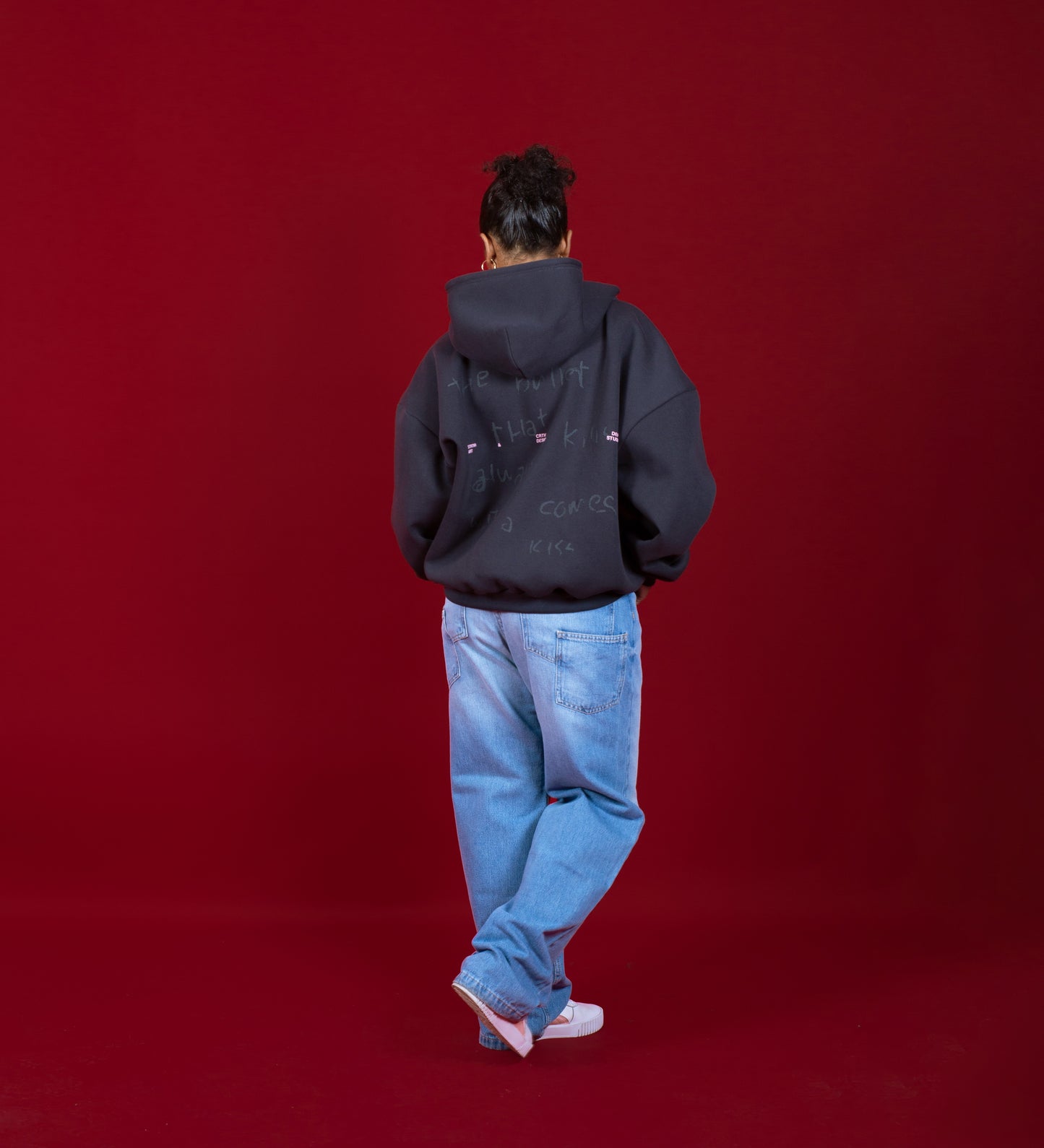 Sweat à capuche zippé BULLET - Gris foncé