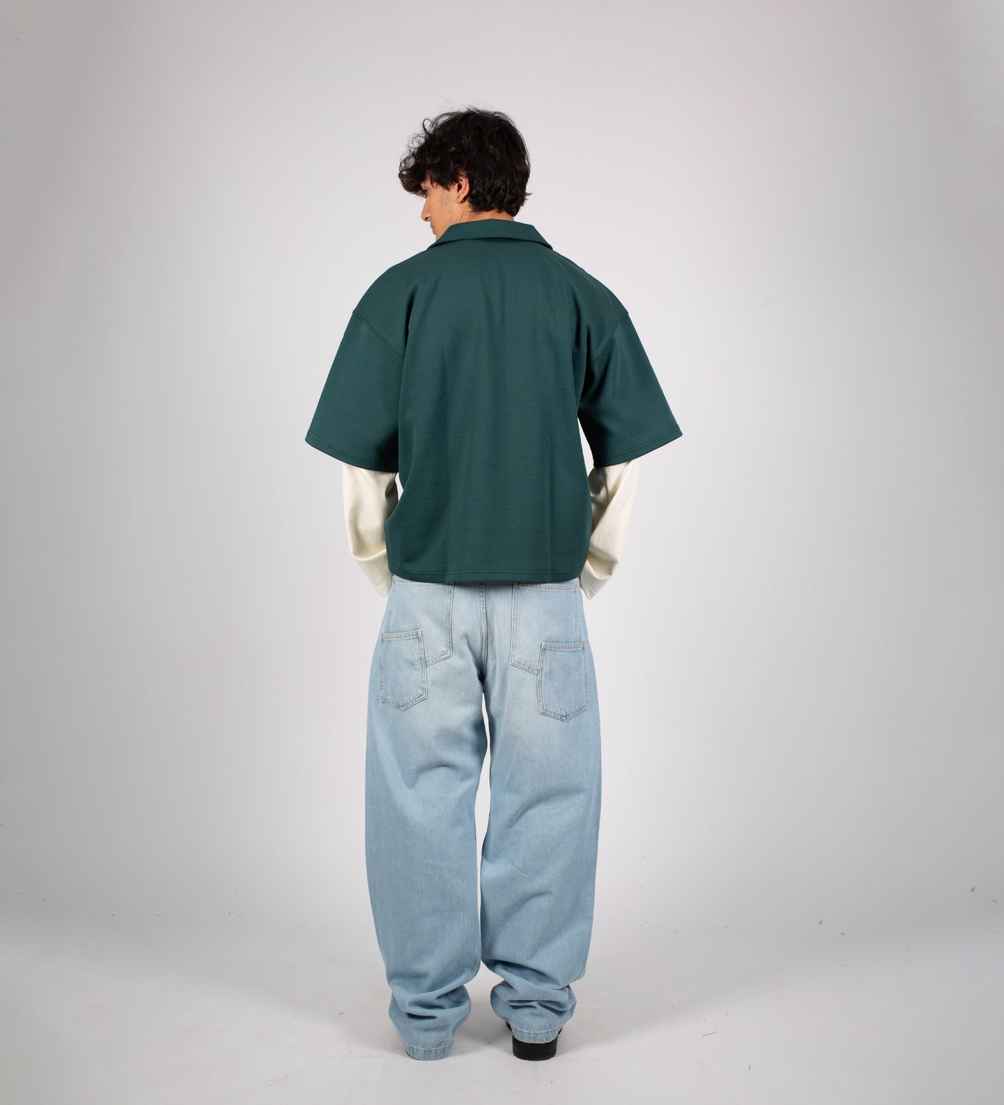 MIDNIGHT CULTURE BOXY HEAVYWEIGHT POLO – Pine Green