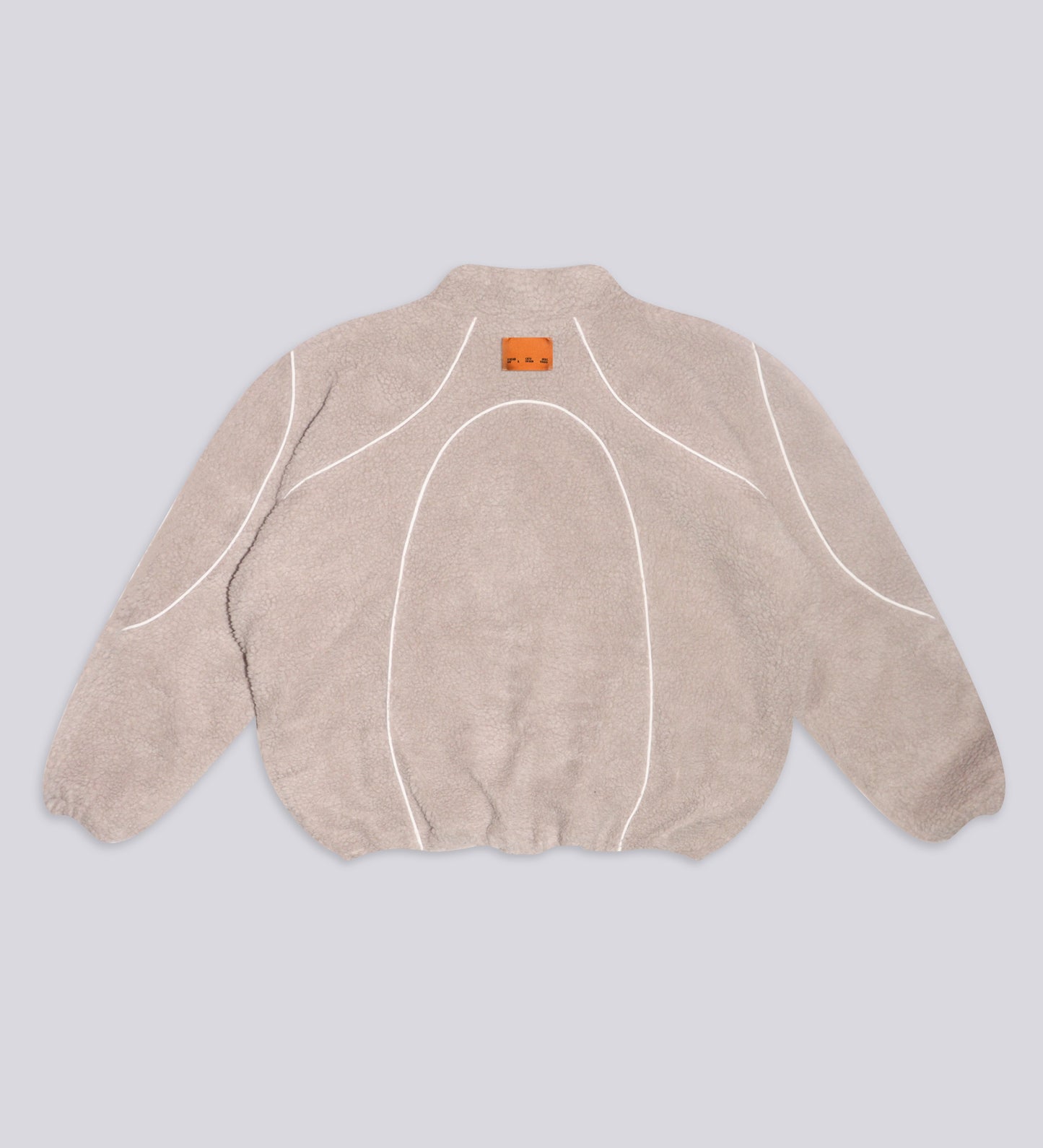 BALACLAVA SHERPA FLEECE JACKET – Beige