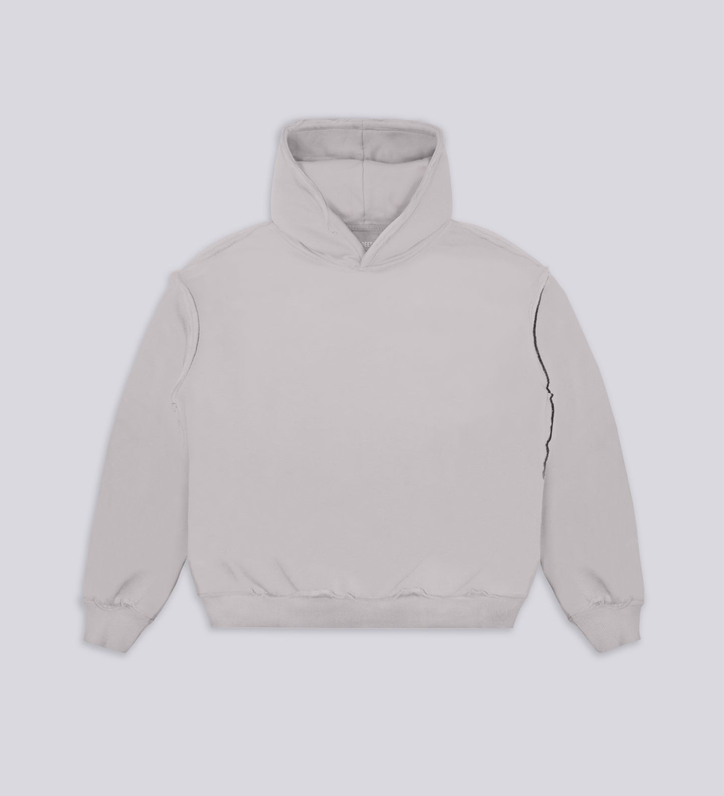 Sweat à capuche en détresse ODIA IL GIOCO V2 – Gris clair