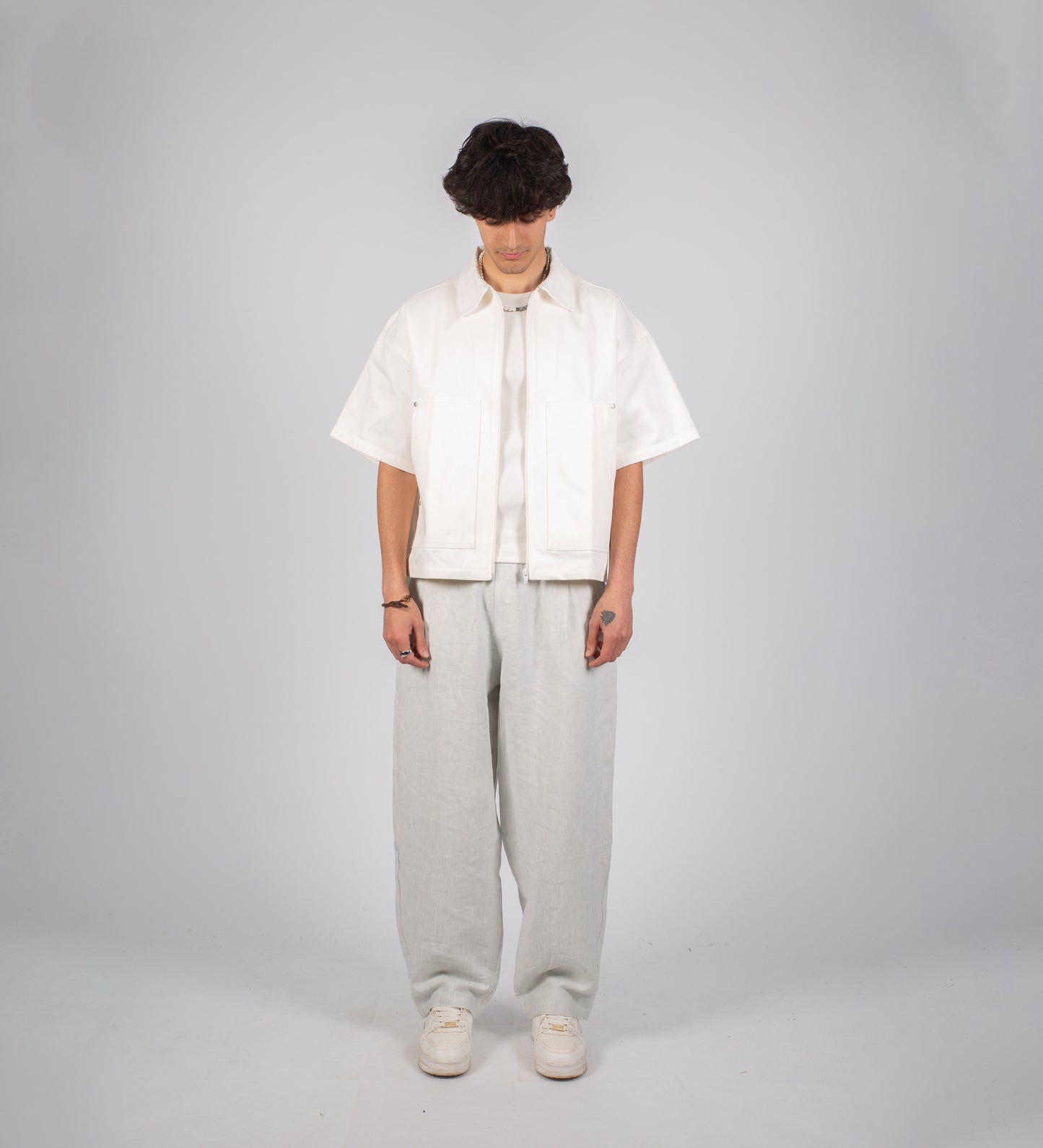 CARPENTER ZIP-UP SHIRT – Off White