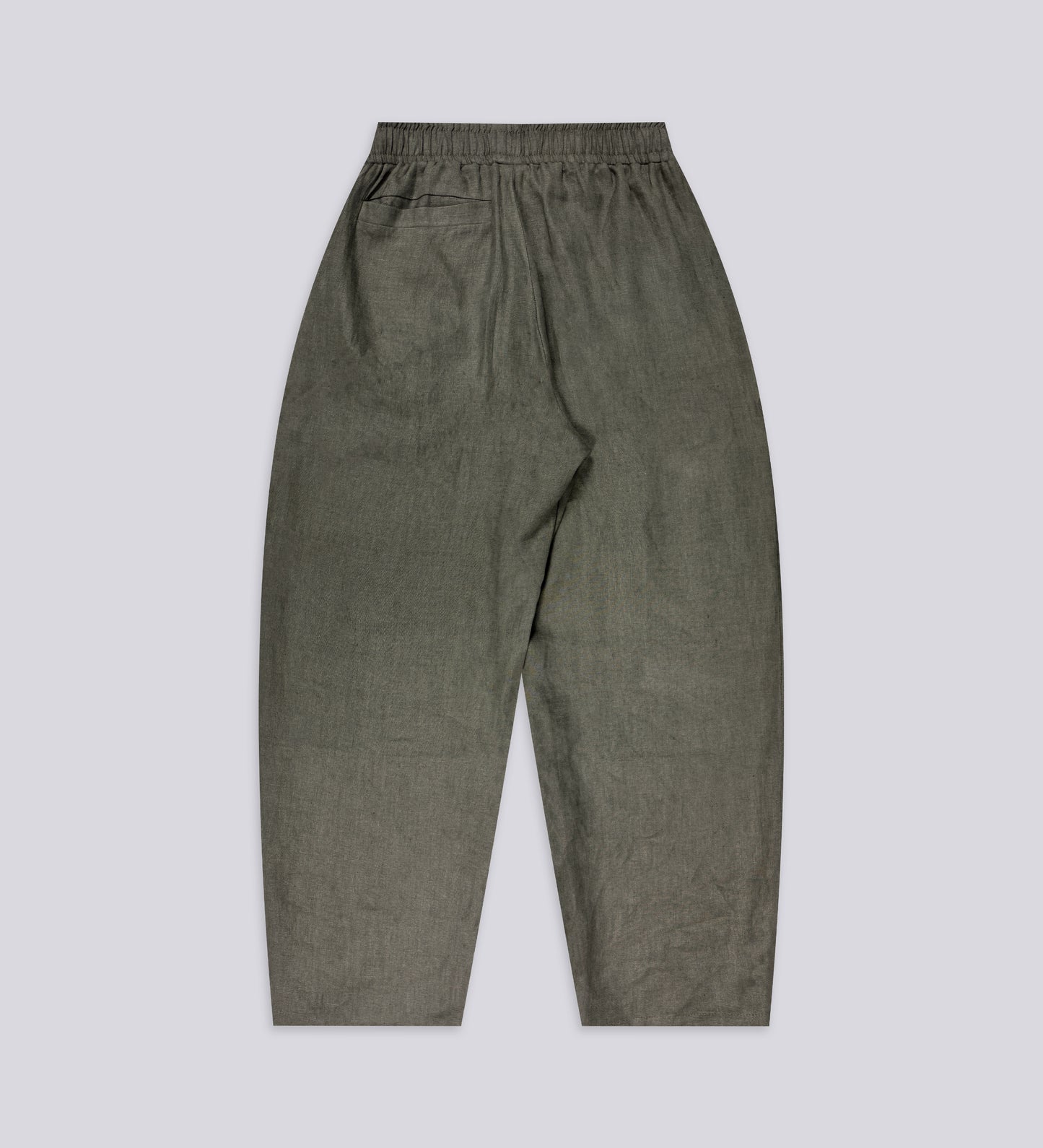 PANTALON PLISSÉ BAGGY EN LIN – Army
