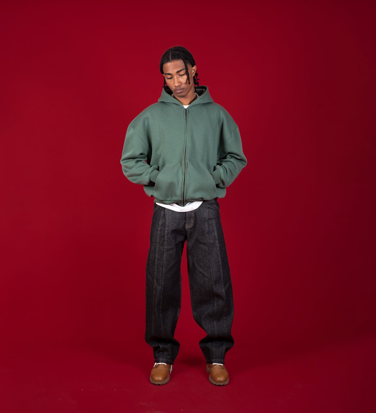 CRTV DEPT ZIP-UP HOODIE – Khaki