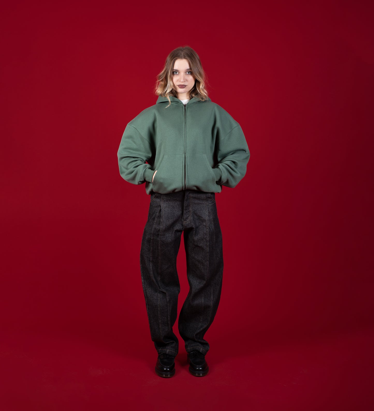 CRTV DEPT ZIP-UP HOODIE – Khaki