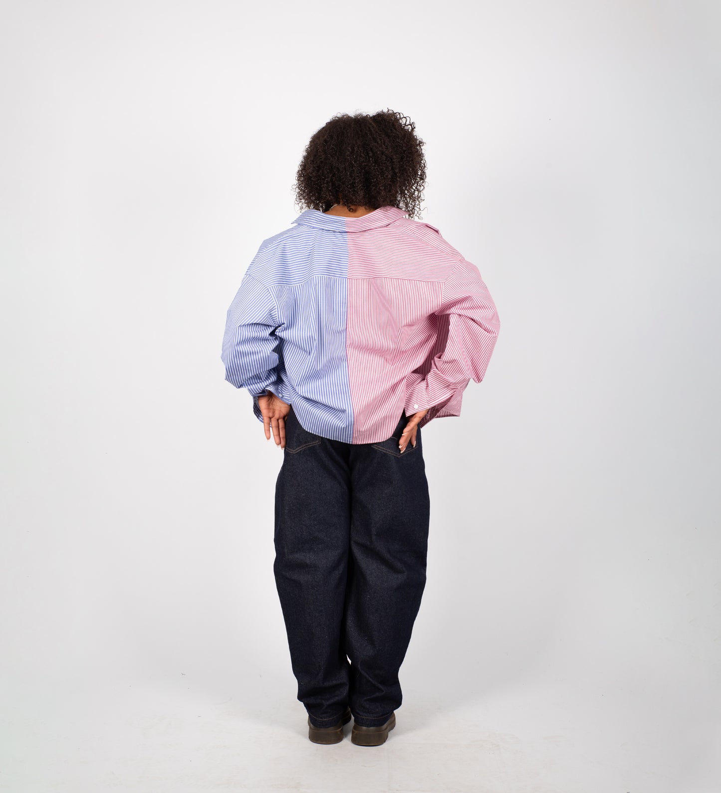 CHEMISE À RAYURES CRTV DEPT. – Bleu et rouge
