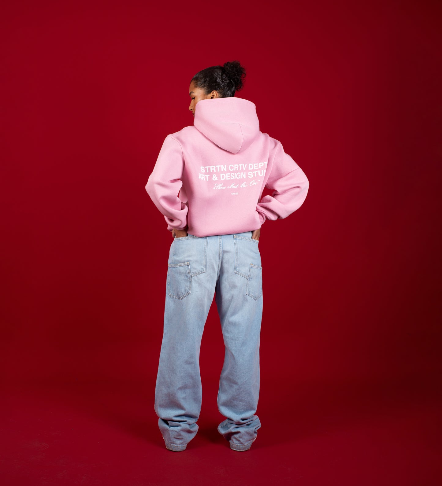 Sweat à capuche CRTV DEPT – Rose clair