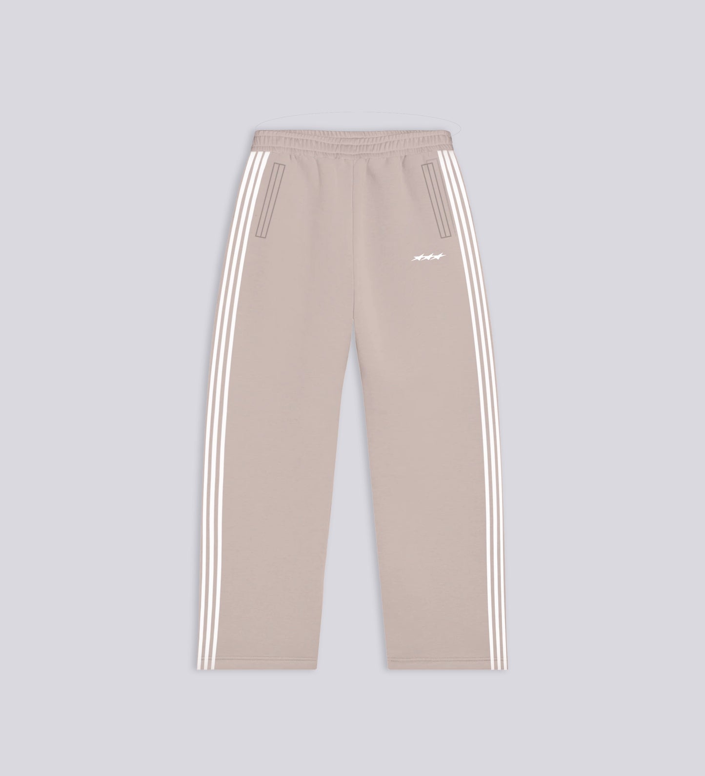 Pantalon de jogging rayé CRTV Dept – Crème