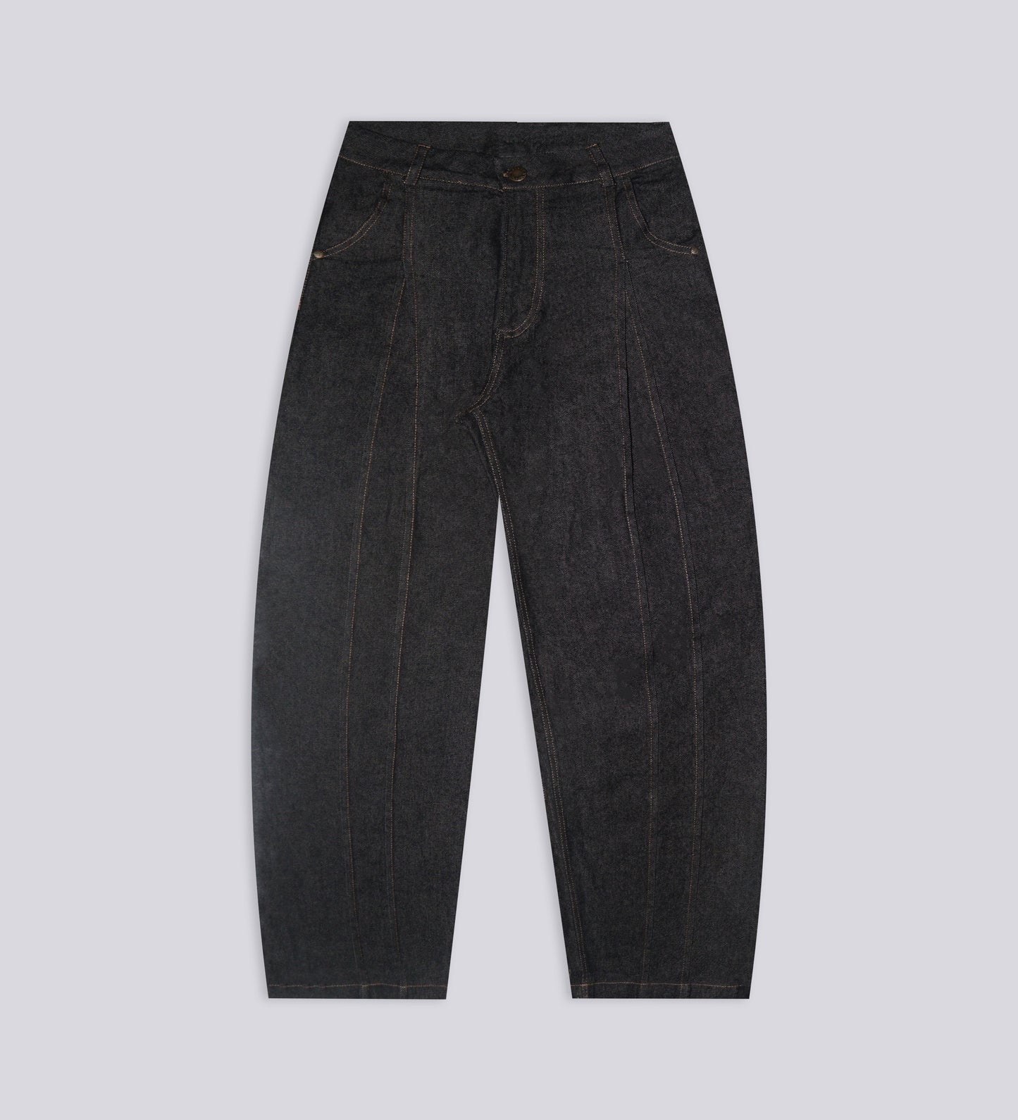 DENIM BRUT PLISSÉ – Sable foncé