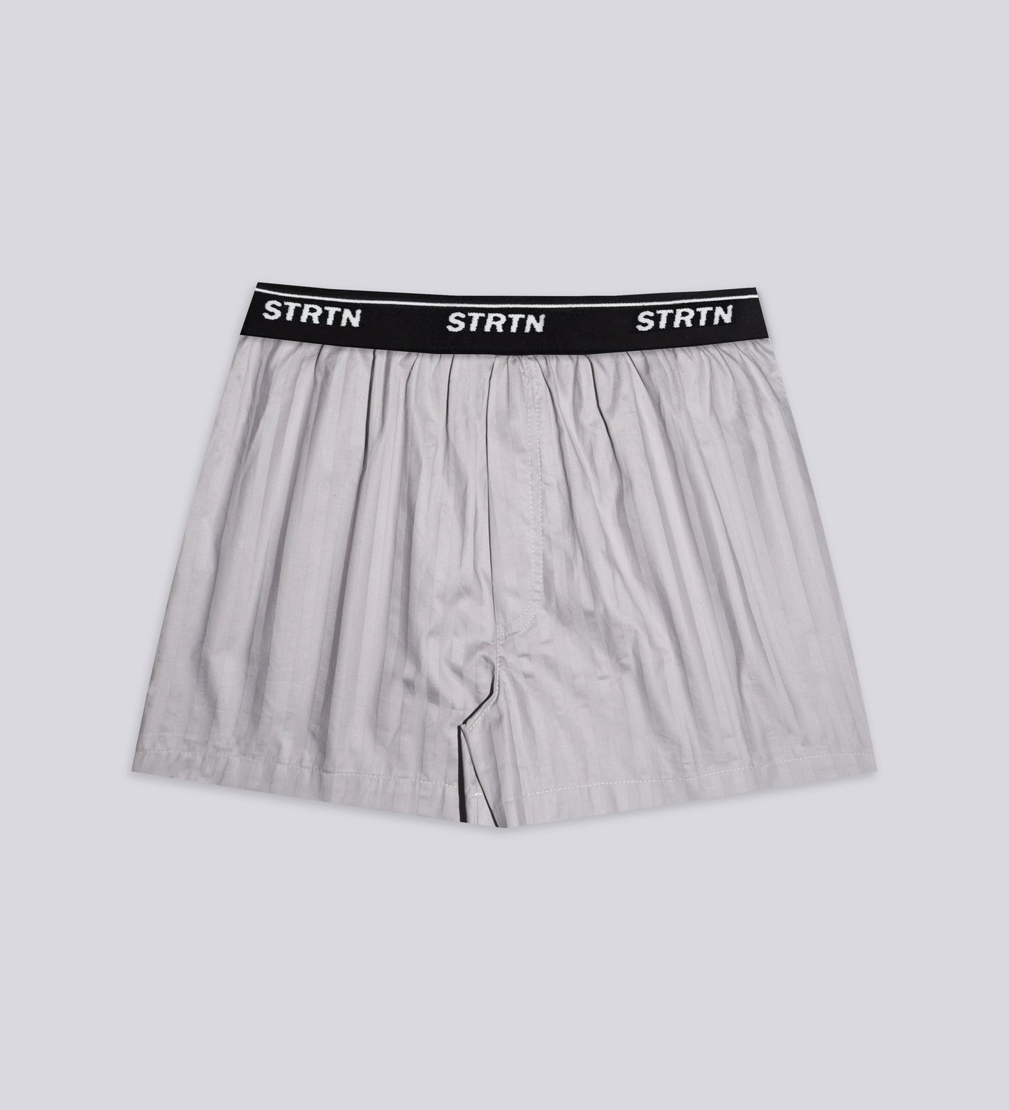 LOT DE 2 BOXERS UNISEXES EN POPELINE – Gris rayé