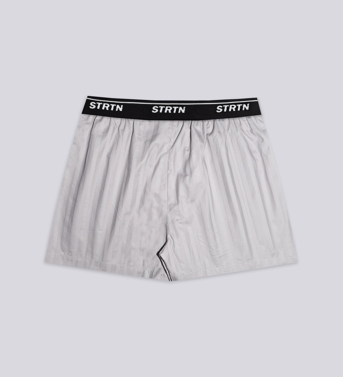 LOT DE 2 BOXERS UNISEXES EN POPELINE – Gris rayé